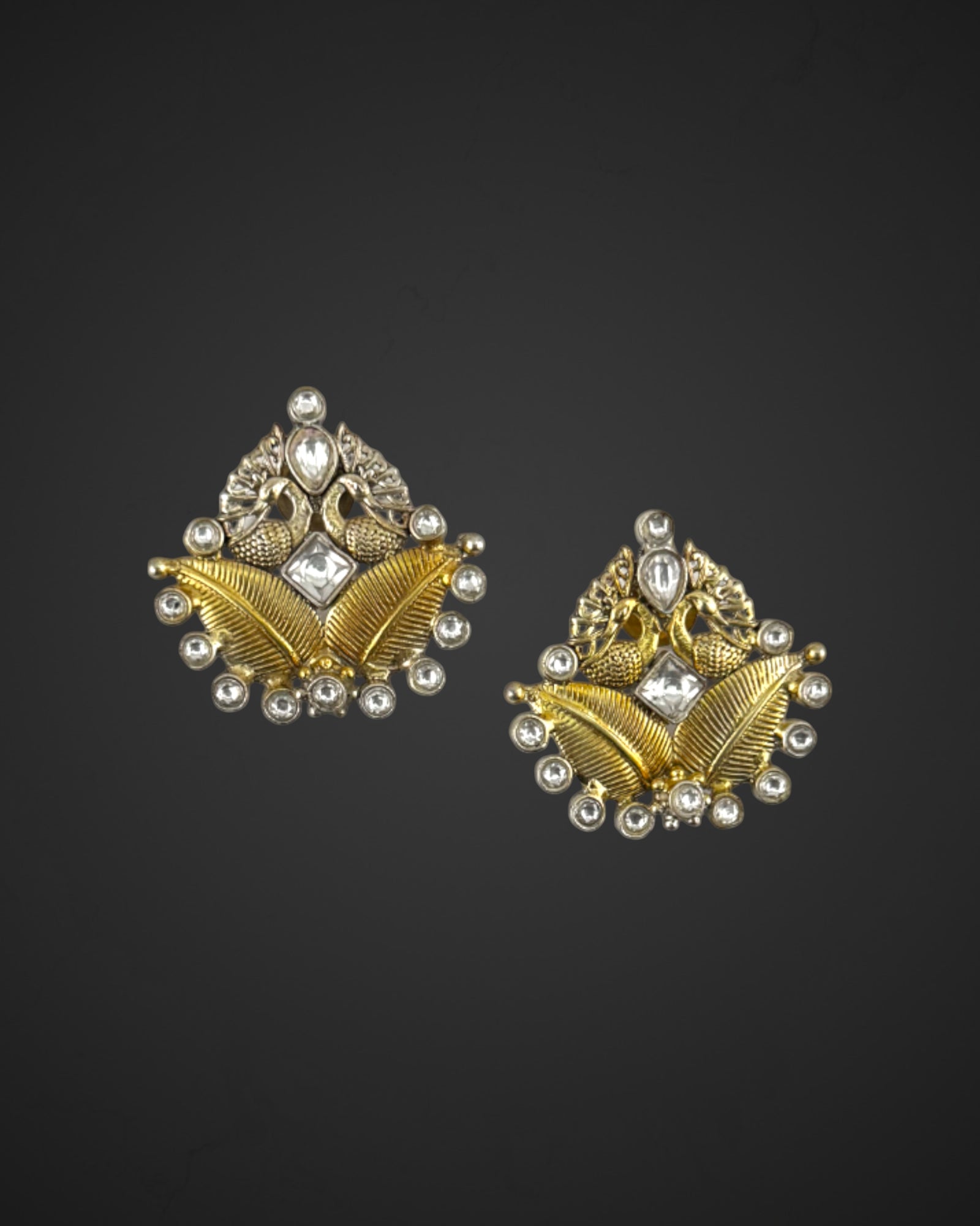 Golden Leaf Studs