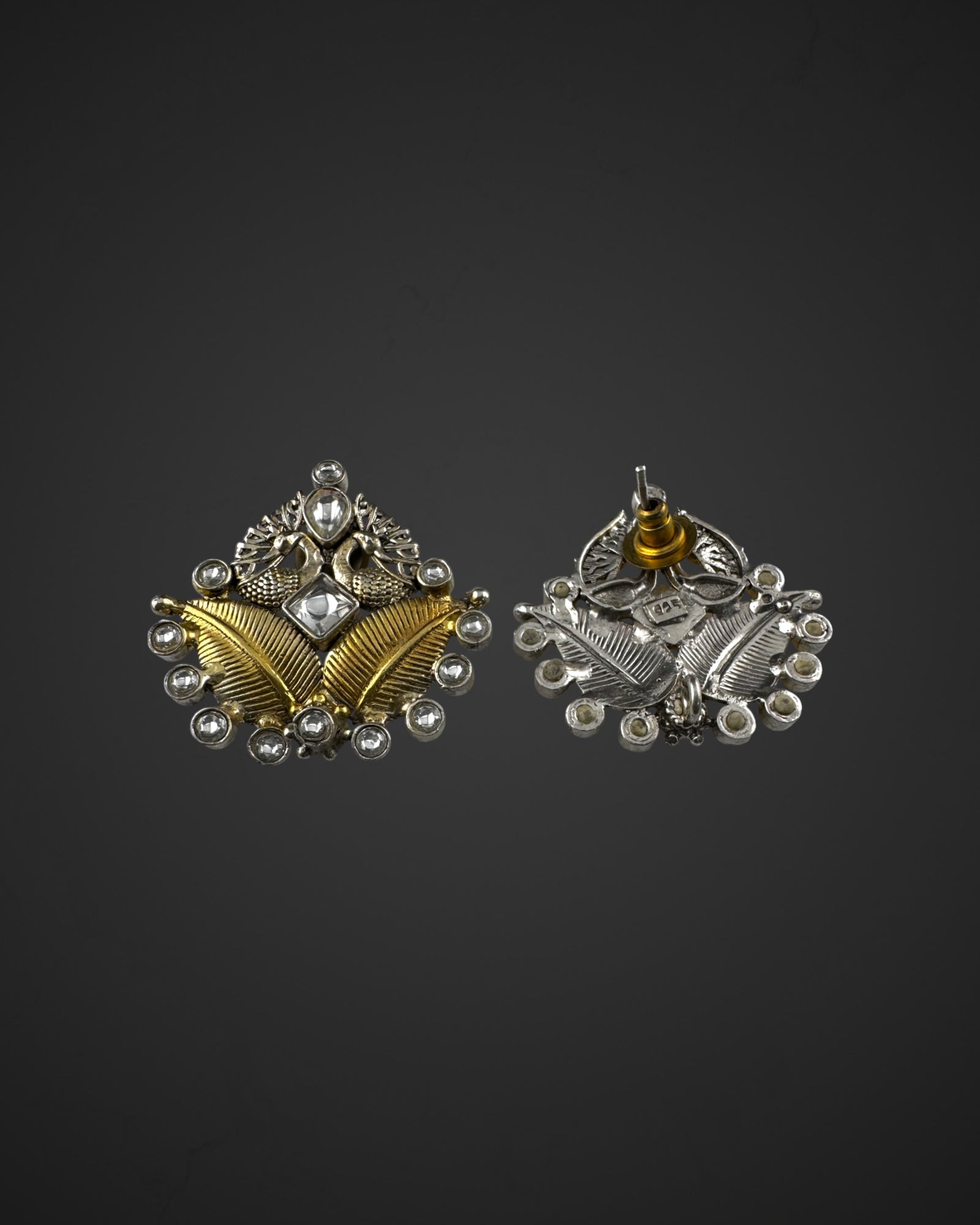 Golden Leaf Studs
