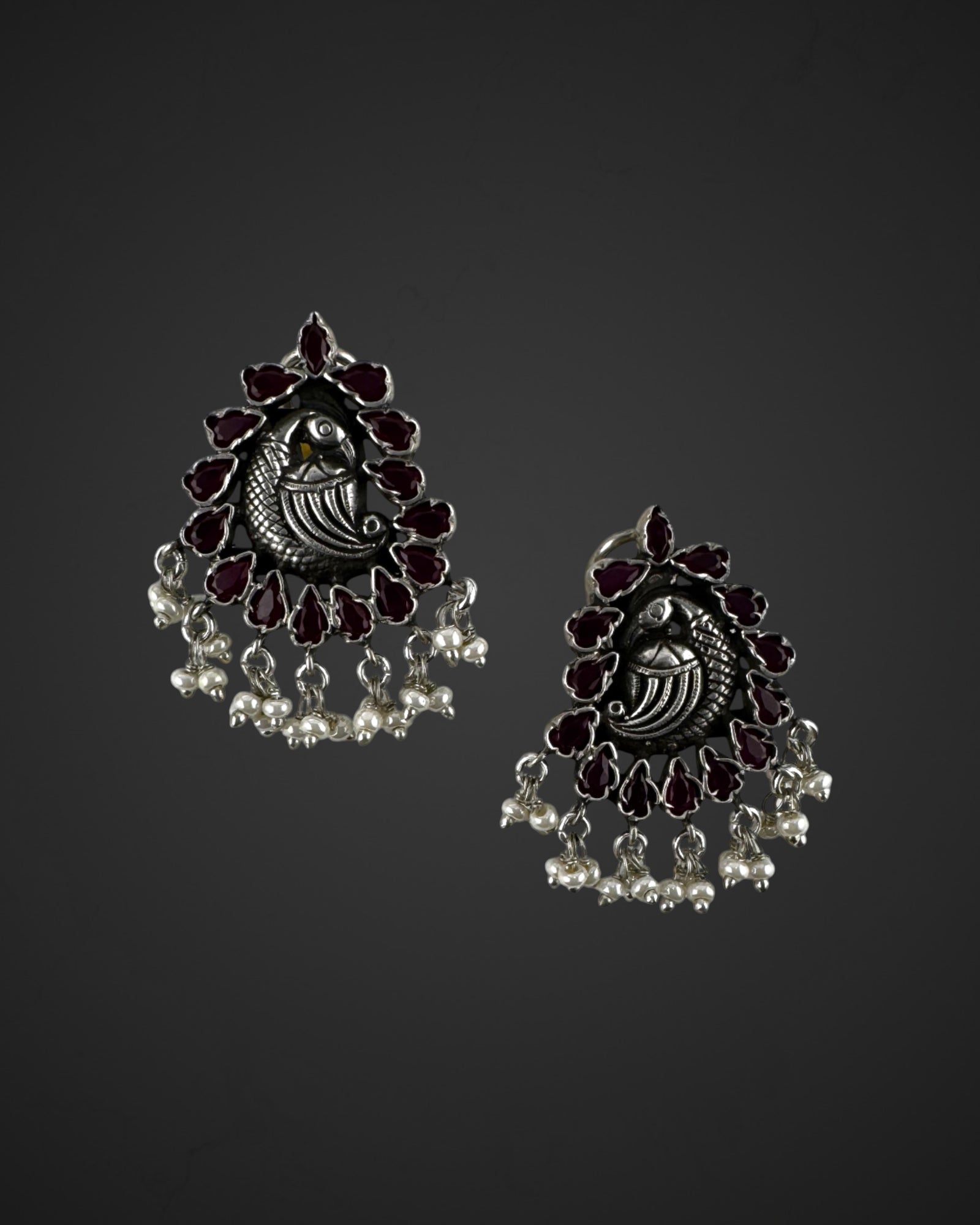 Ruby Pearl Studs