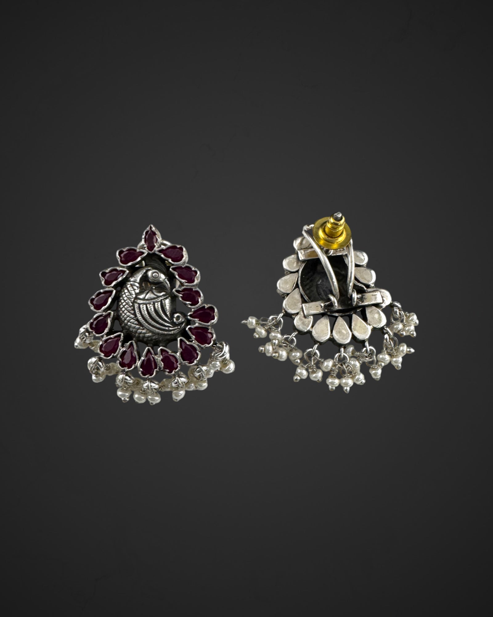Ruby Pearl Studs