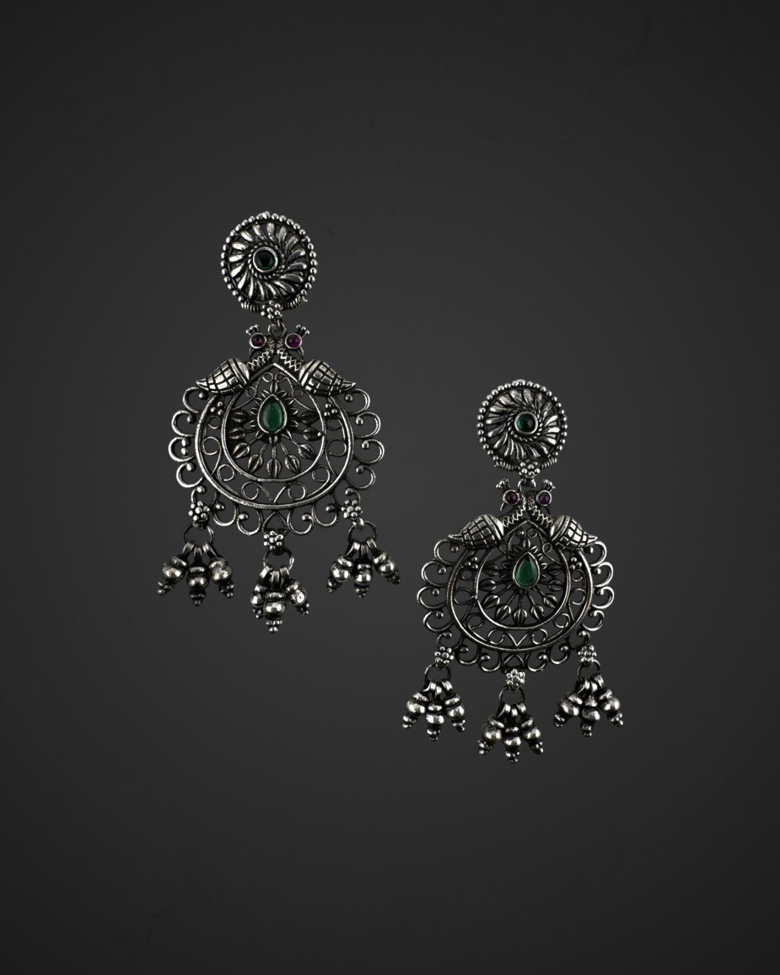 Emerald Accent Earrings