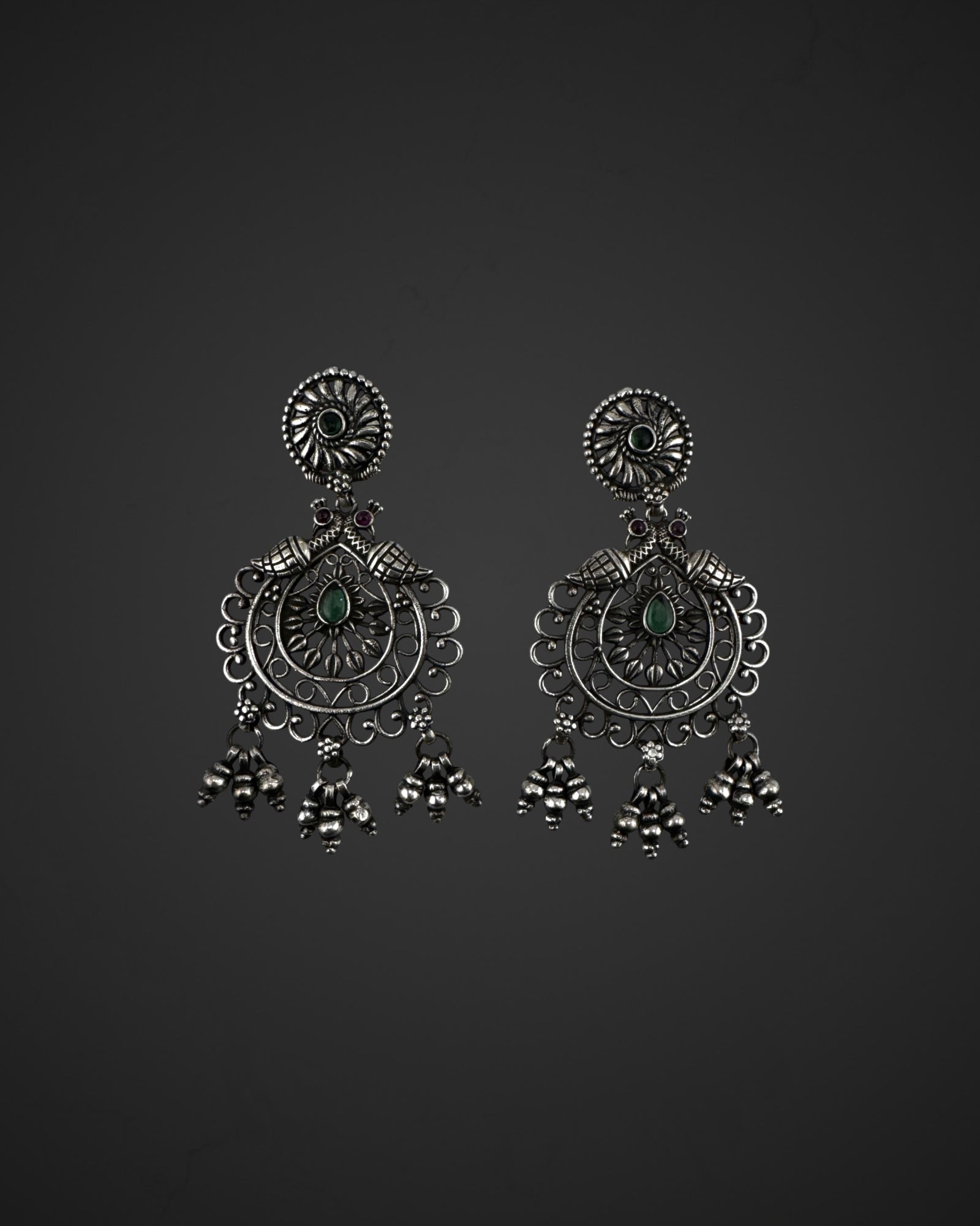 Emerald Accent Earrings