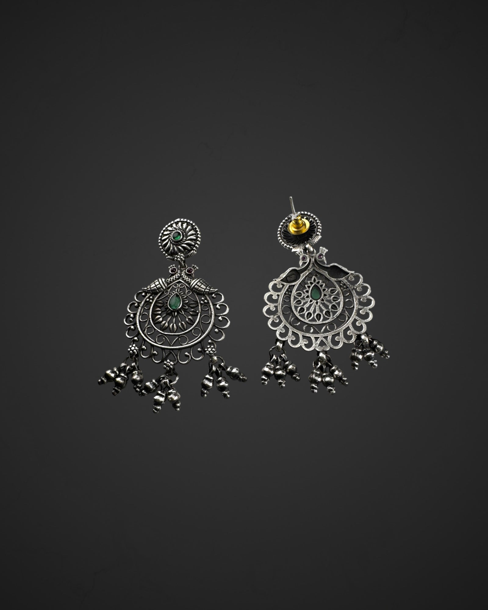 Emerald Accent Earrings