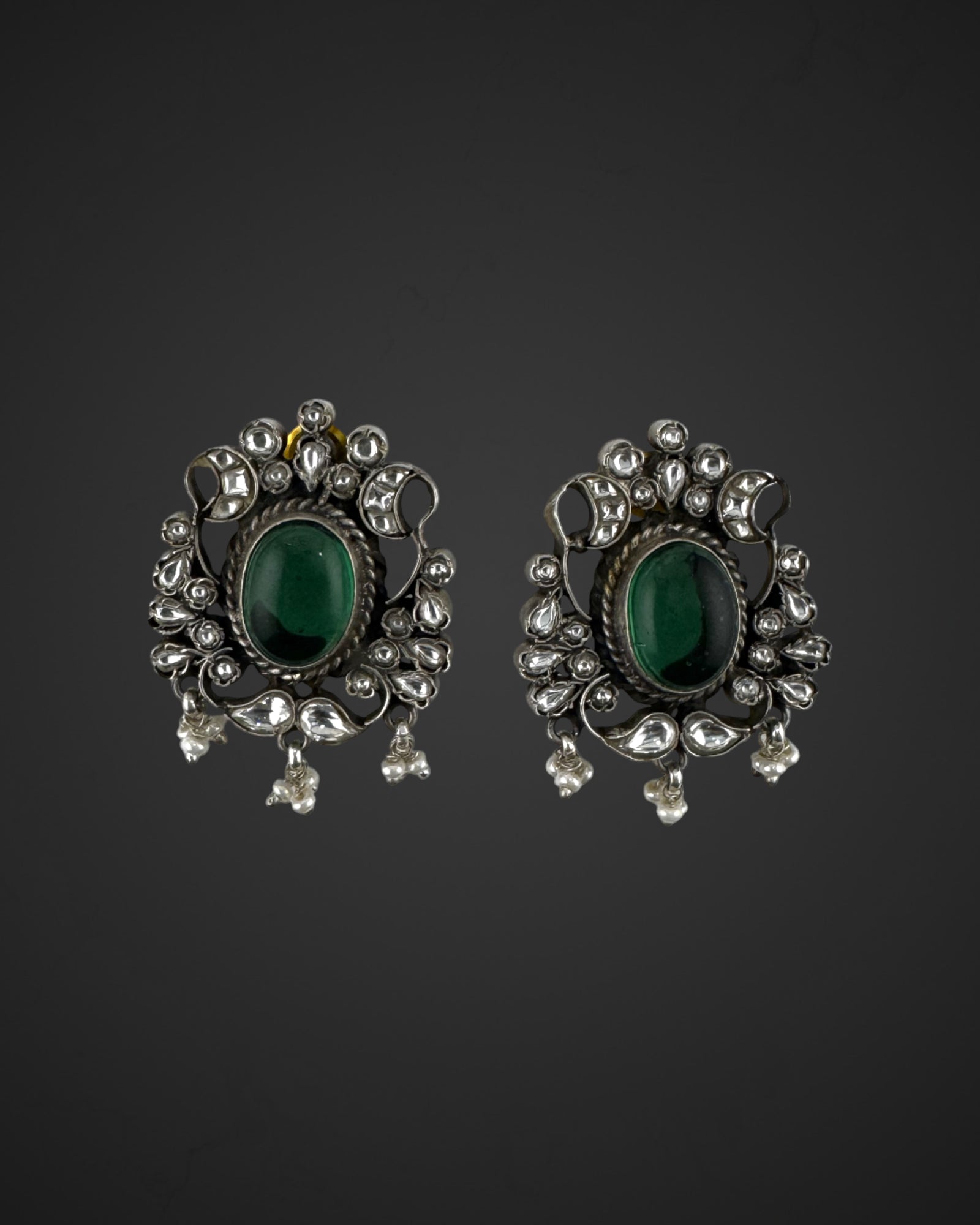 Halo Emerald Studs