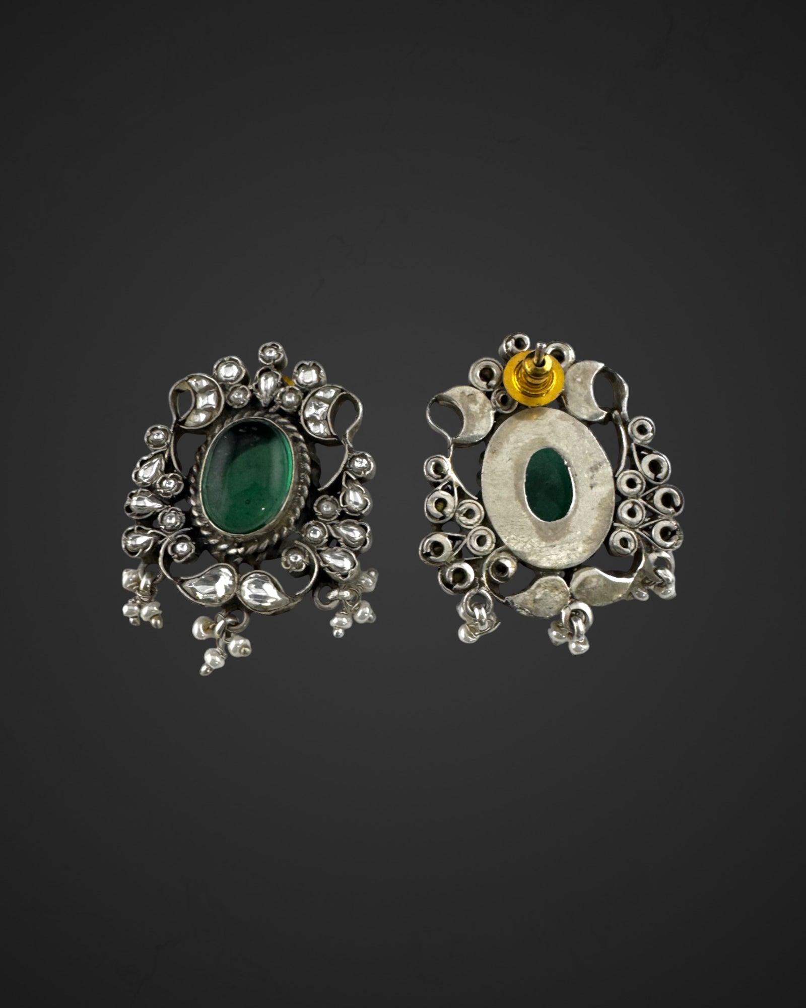Halo Emerald Studs