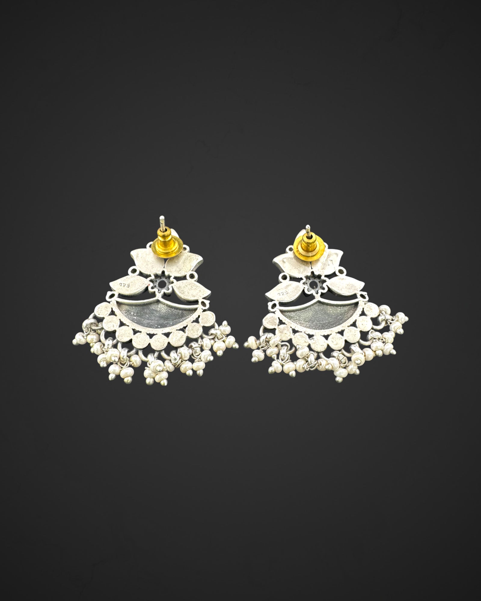 Ornate Green Earrings
