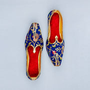 Two Tone Royal Blue Ethnic Mojari