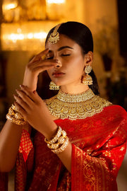 Ethereal Bridal Kundan Pearls Ensemble - Dyulokha