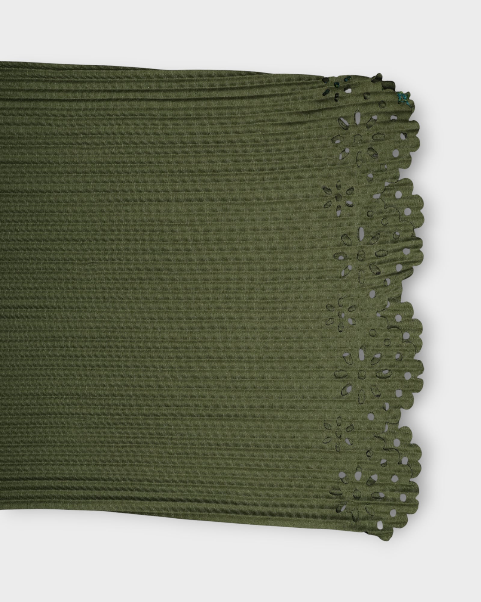 Mehendi Green Floral Cutwork Cotton Palazzos