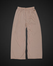 Beige Cotton Wide Leg Palazzos