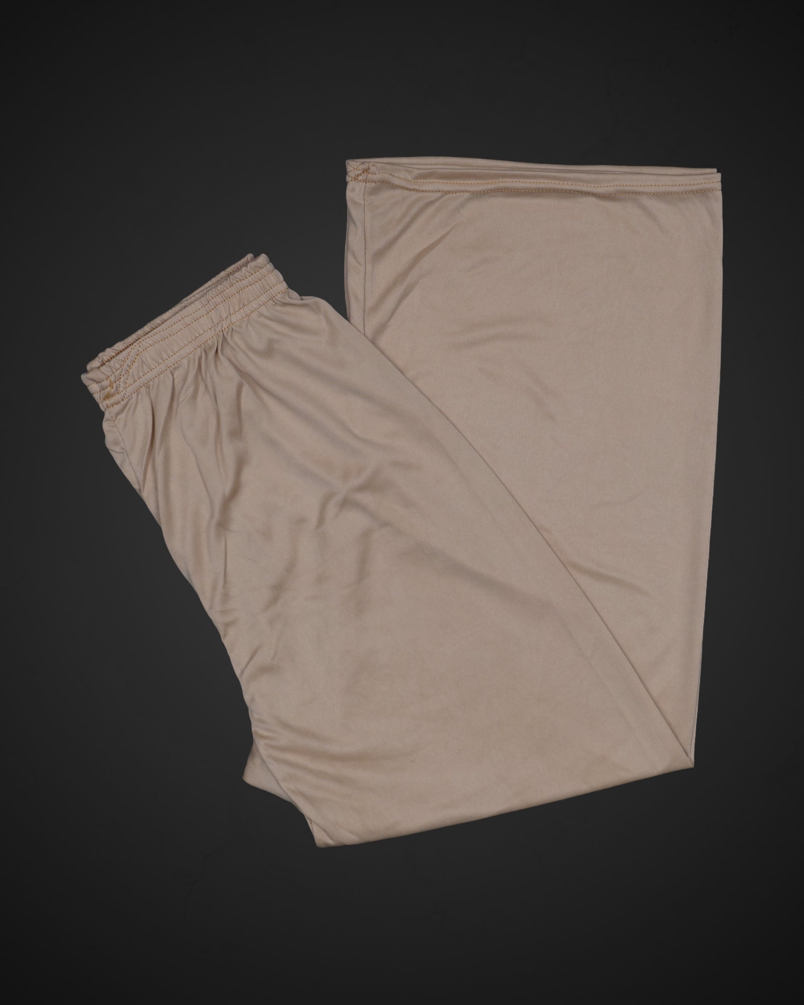 Beige Cotton Wide Leg Palazzos