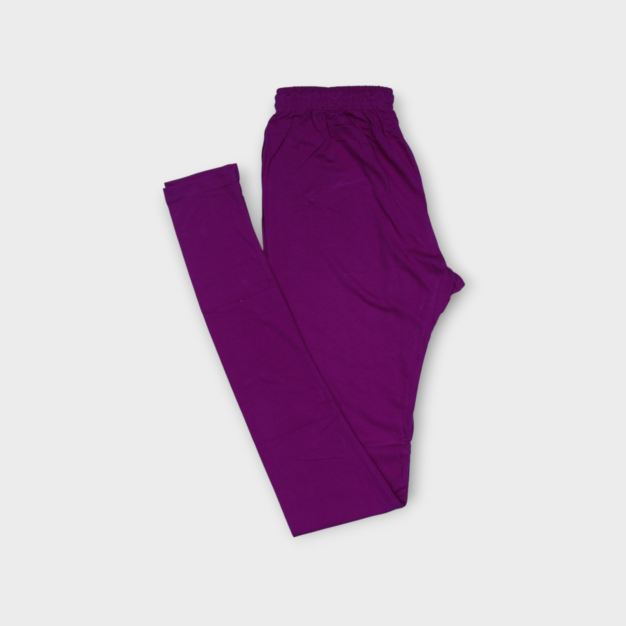 Chic Comfort Plain Purple Chudidar Leggings