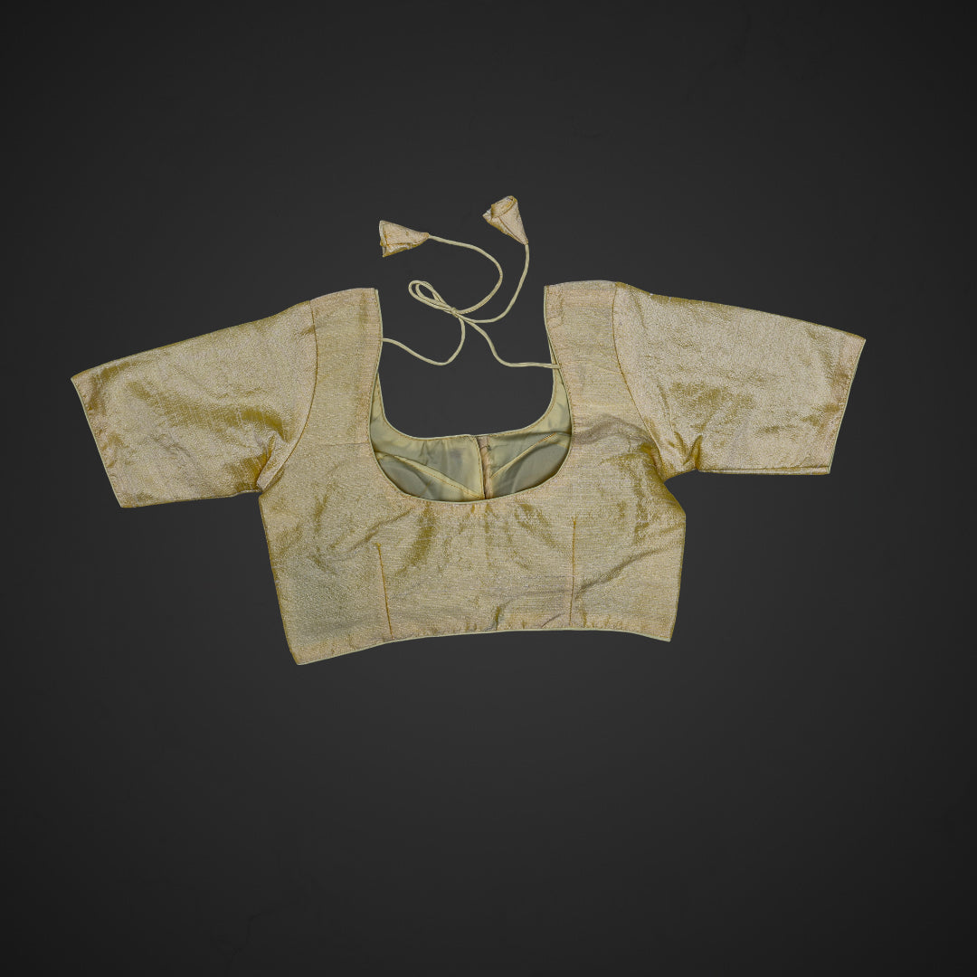Milan Silk U Neck Readymade Blouse
