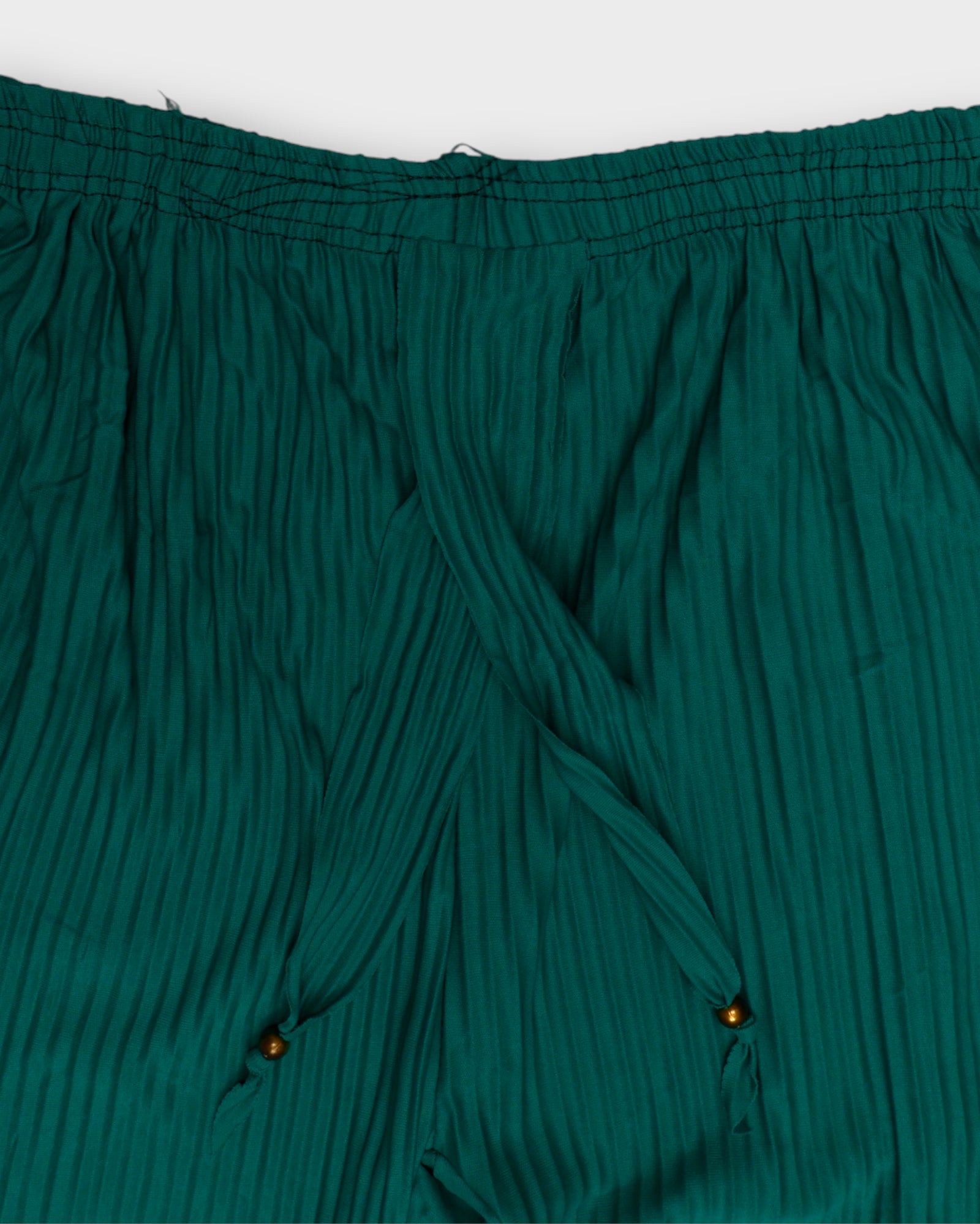 Green Floral Cutwork Cotton Palazzos