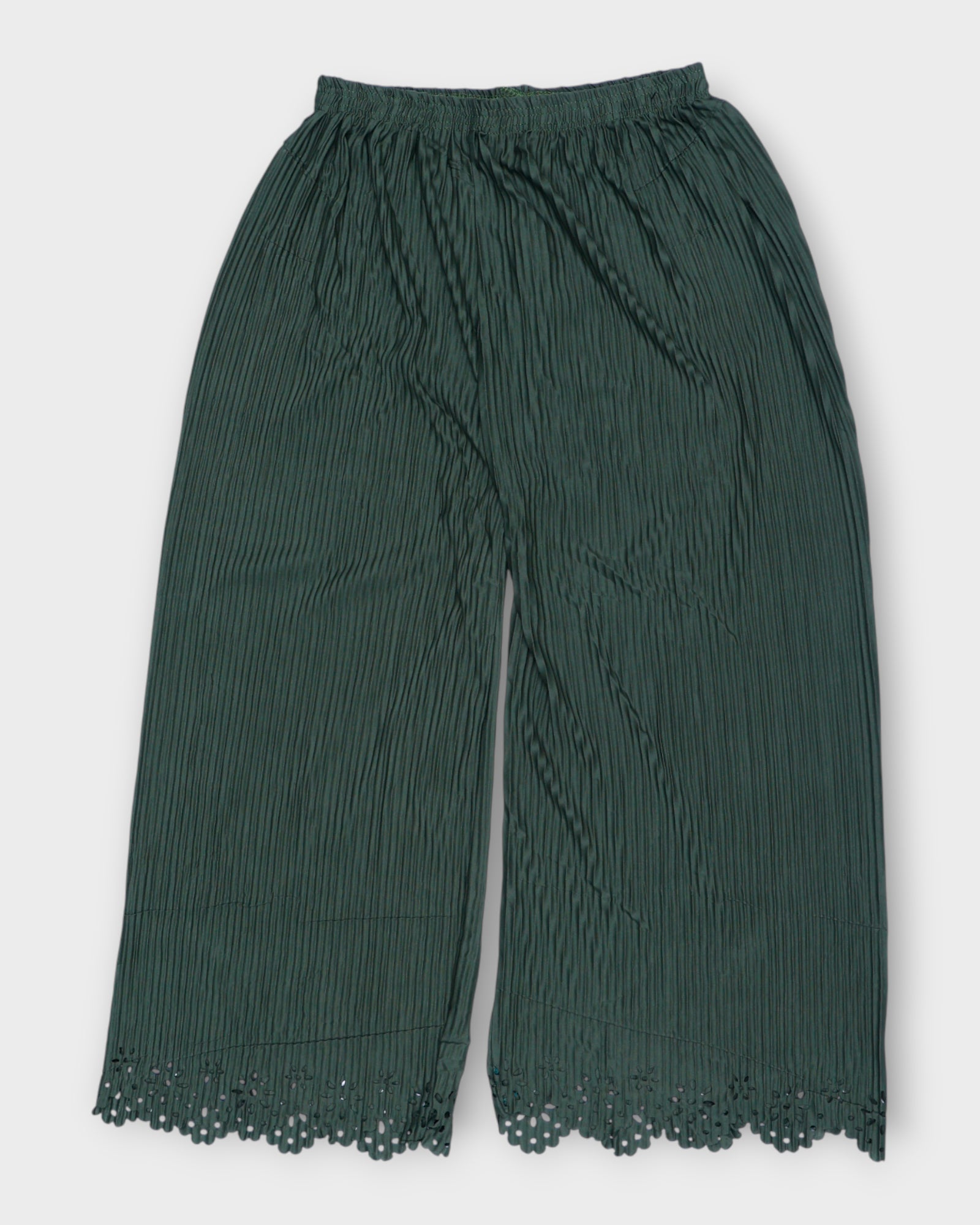 Mint Green Floral Crush Cotton Palazzos