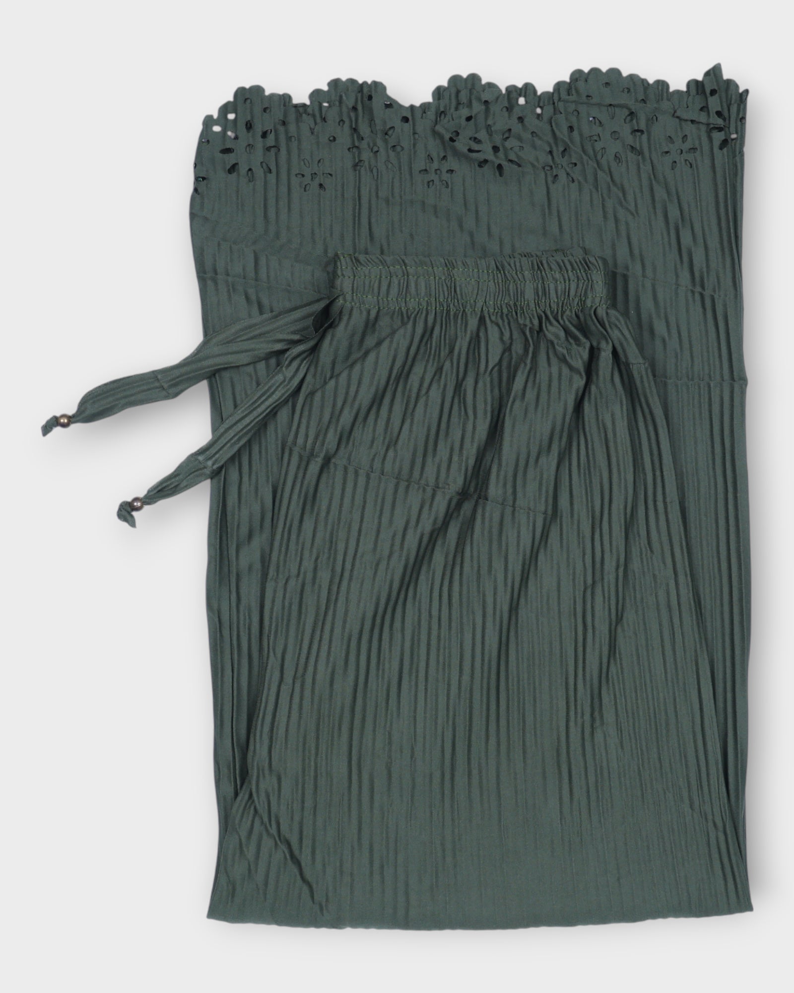 Mint Green Floral Crush Cotton Palazzos