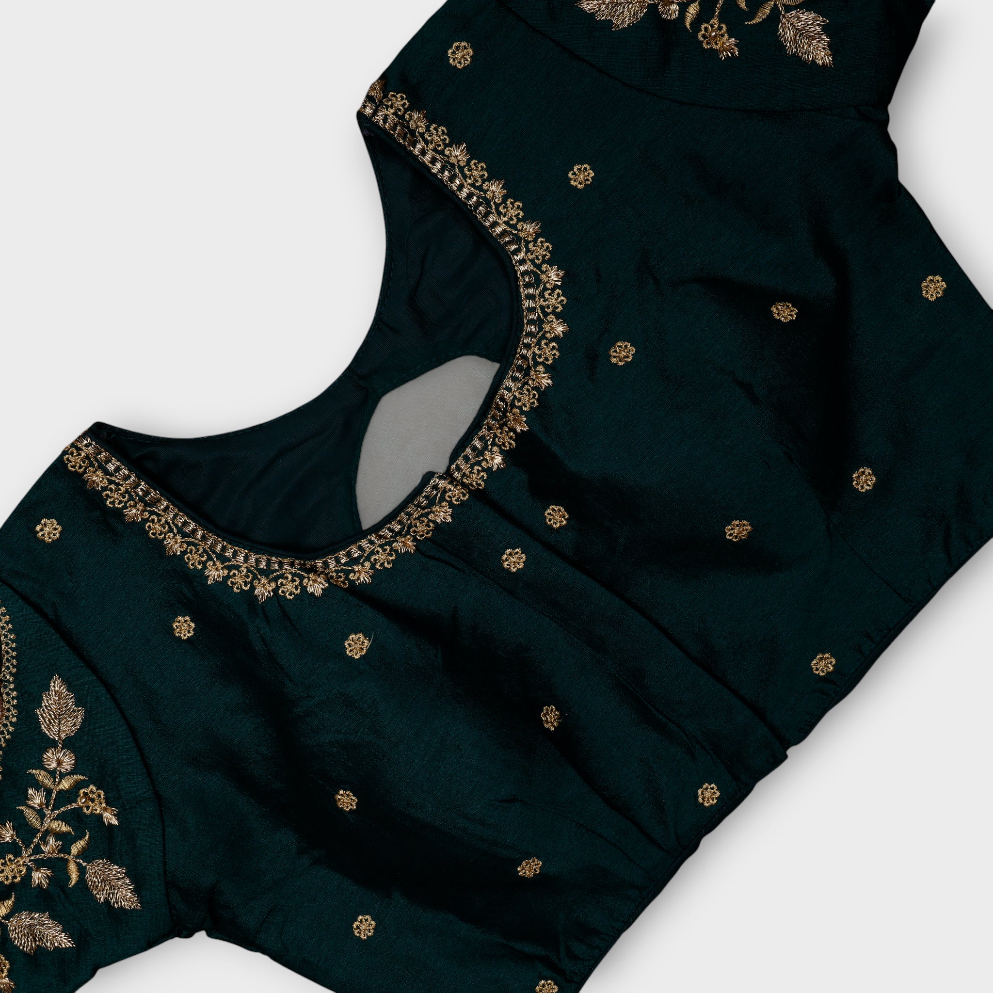 Silk Cutout Embroidered Readymade Blouse