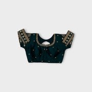 Silk Cutout Embroidered Readymade Blouse
