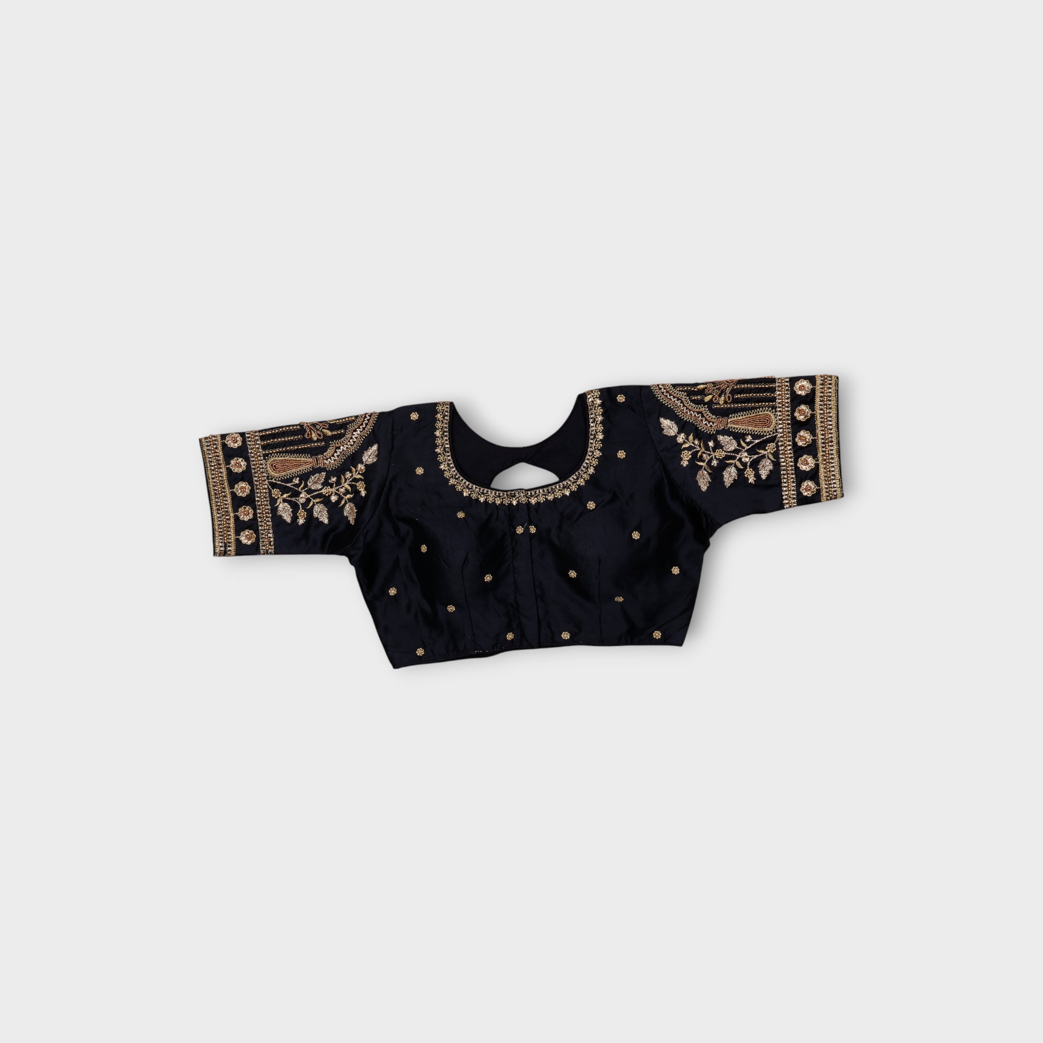 Silk Cutout Embroidered Readymade Blouse