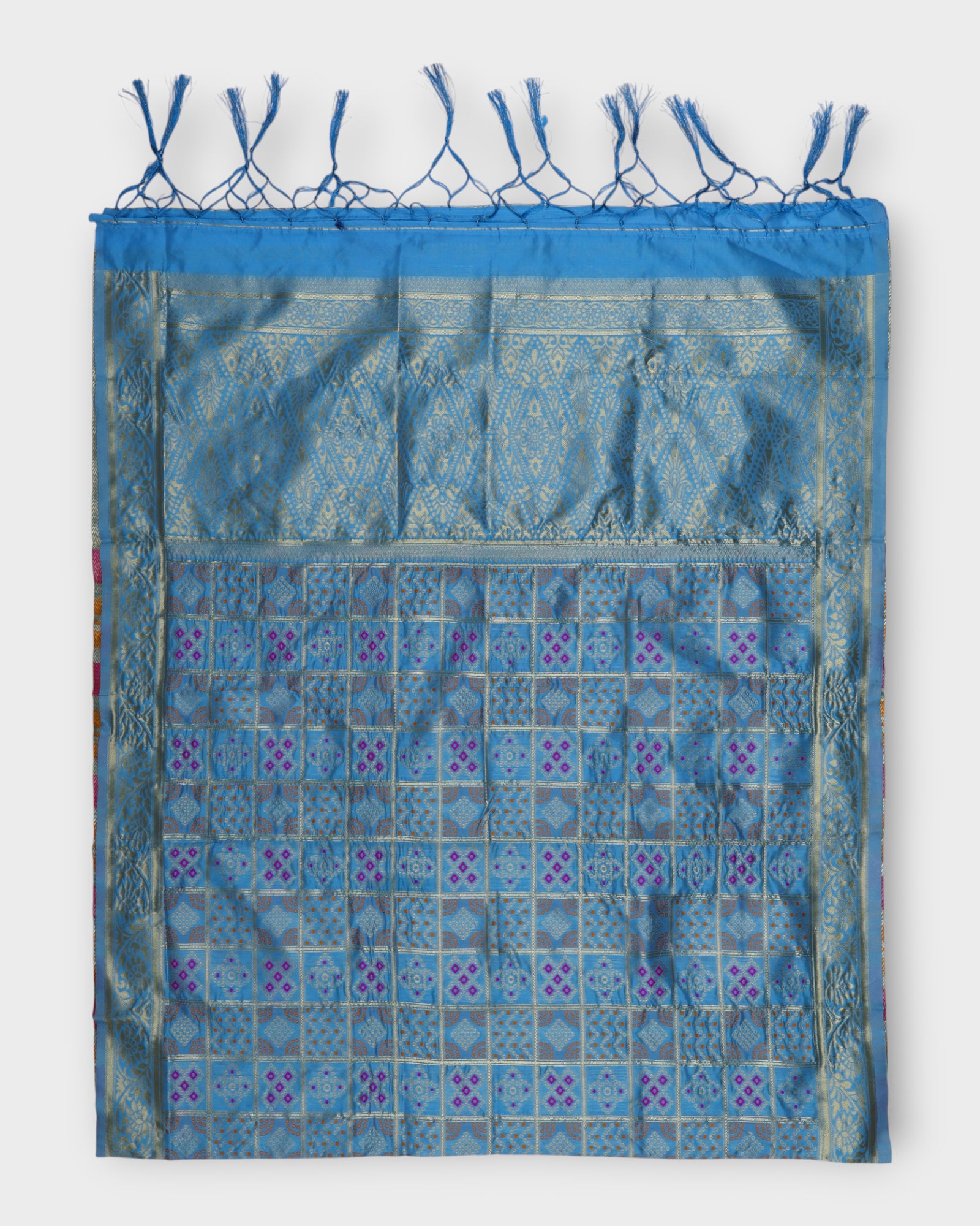 Timeless Chanderi Dupatta with Gold Accents