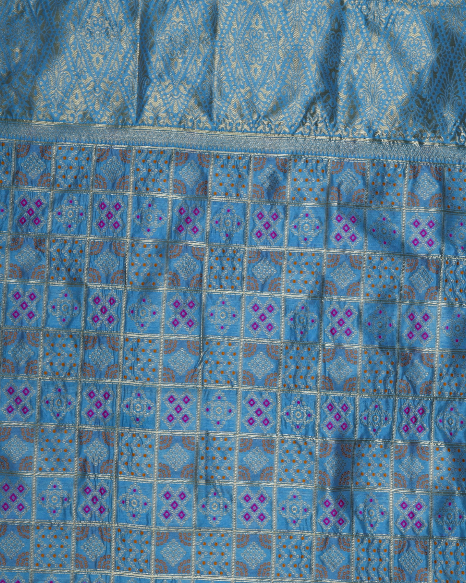 Timeless Chanderi Dupatta with Gold Accents