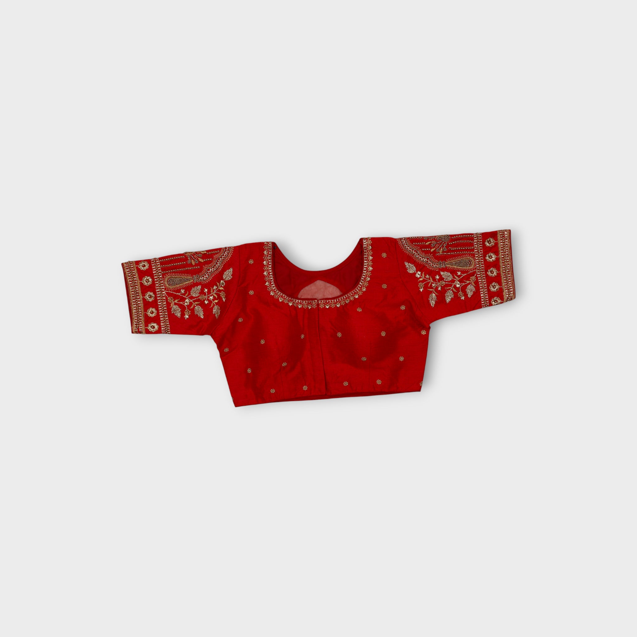 Silk Cutout Embroidered Readymade Blouse