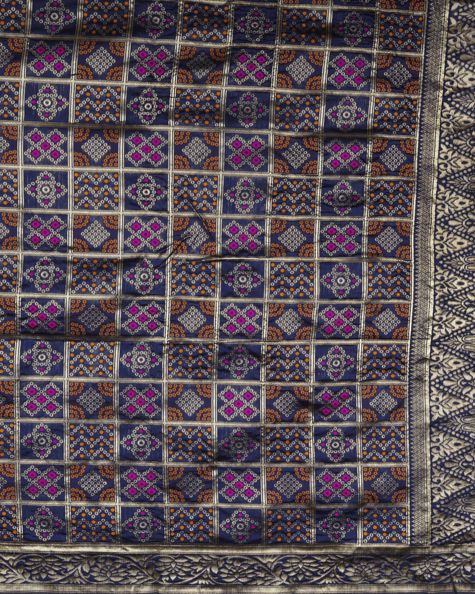 Timeless Chanderi Dupatta with Gold Accents