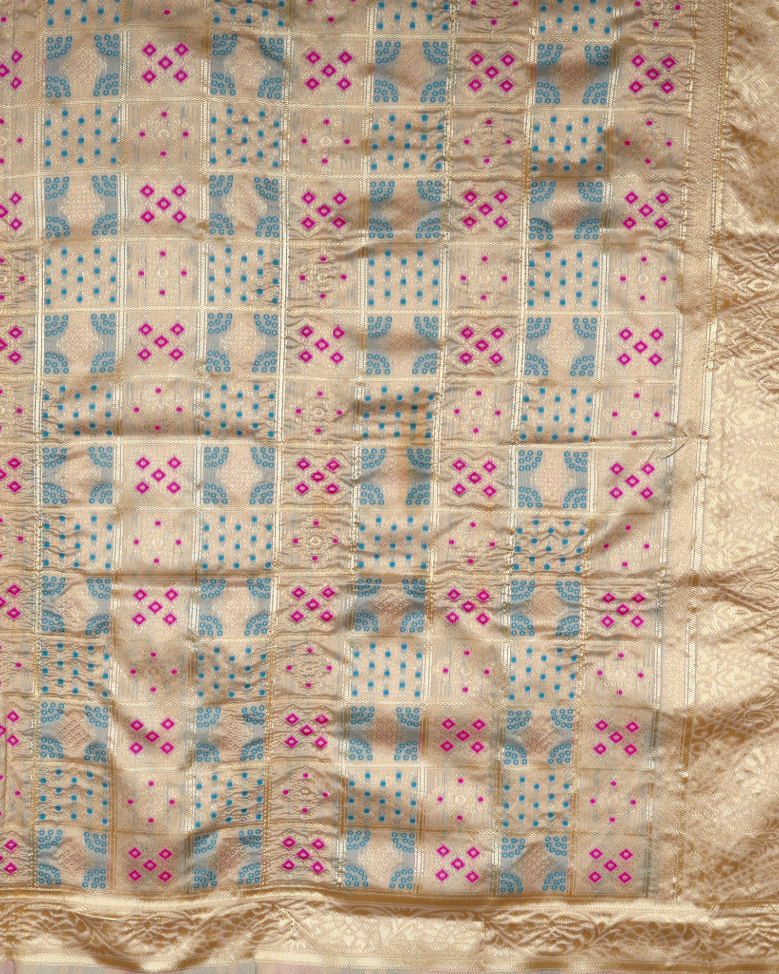 Timeless Chanderi Dupatta with Gold Accents