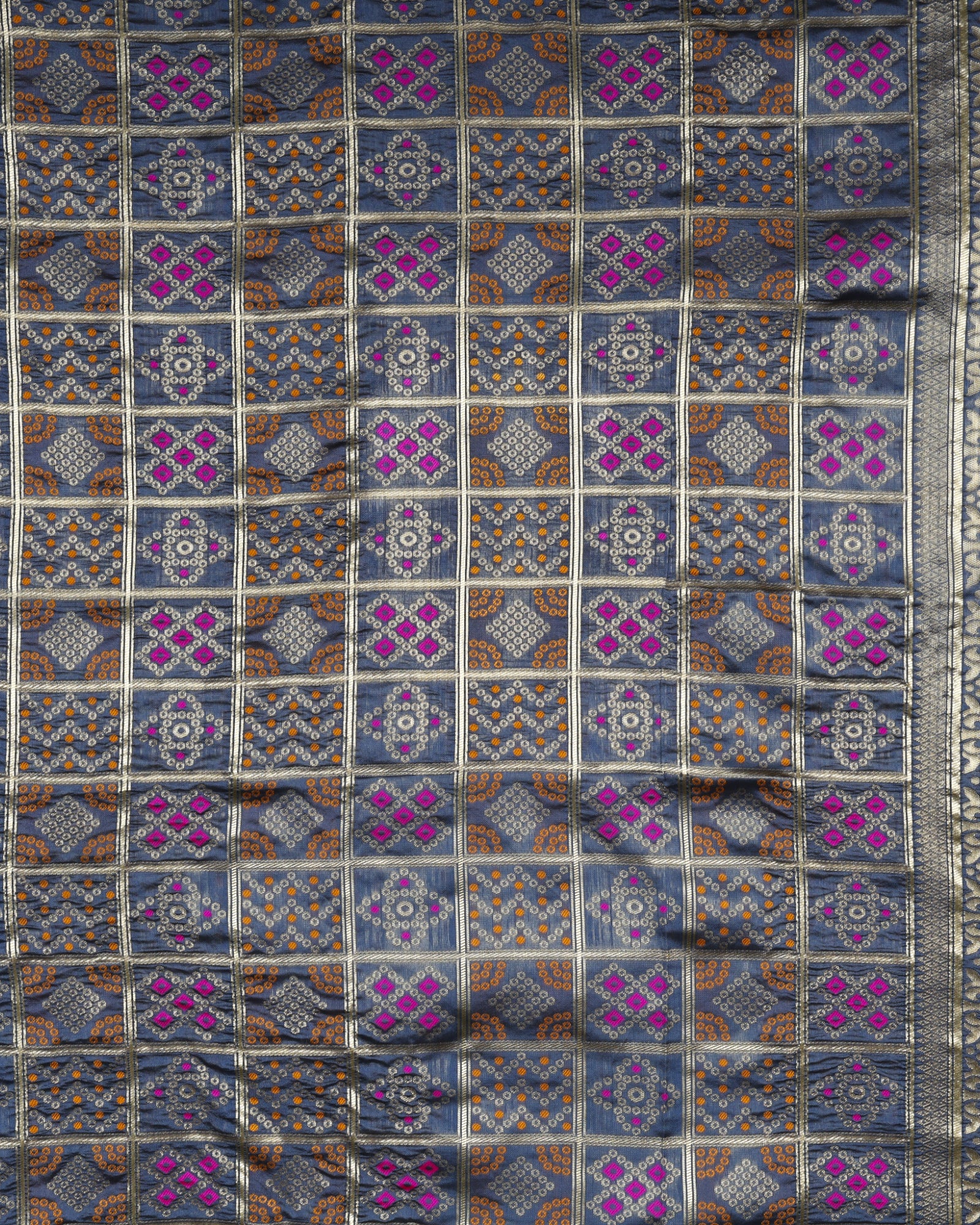 Timeless Chanderi Dupatta with Gold Accents