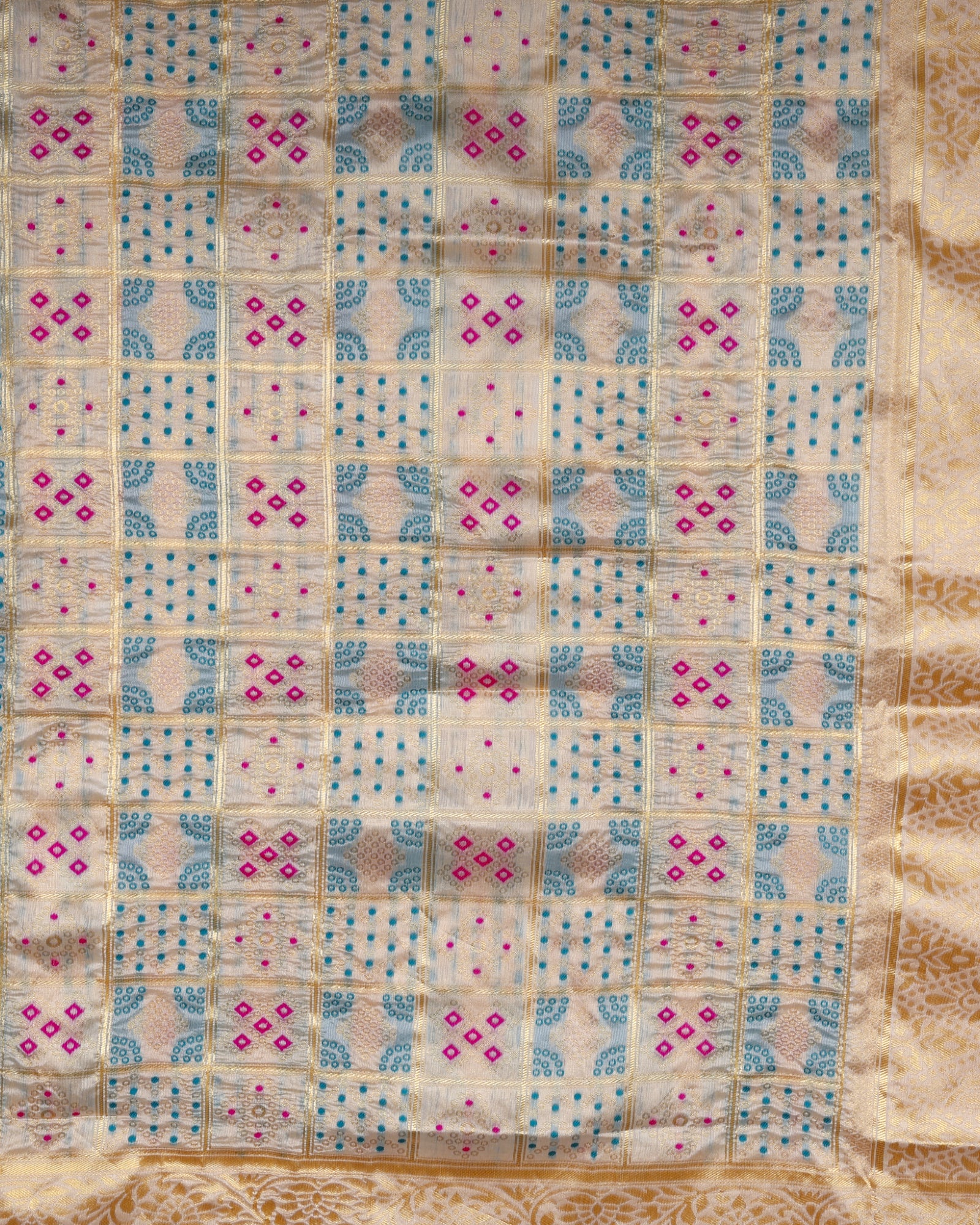 Timeless Chanderi Dupatta with Gold Accents