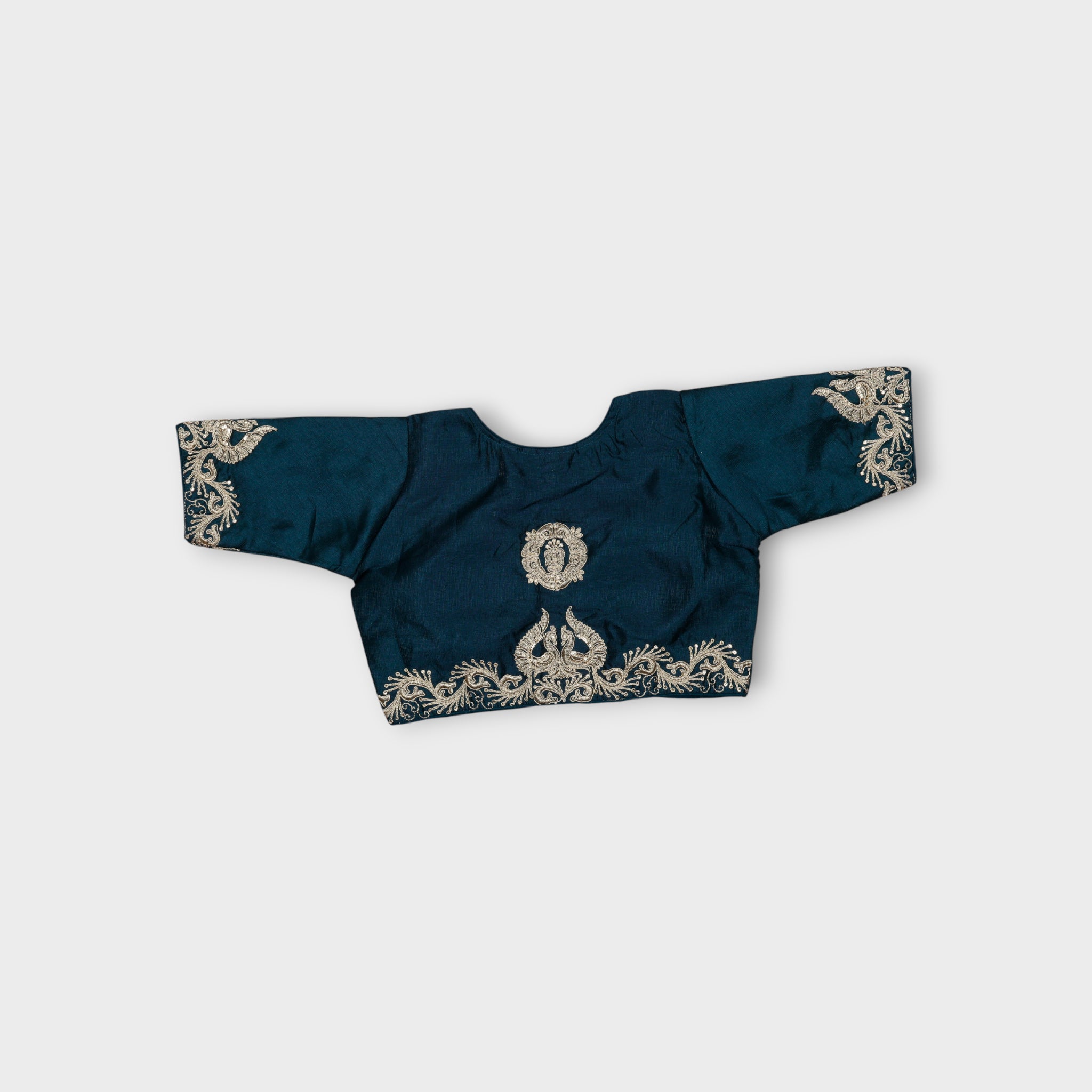 Peacock Design Cosmos Silk Readymade Blouse