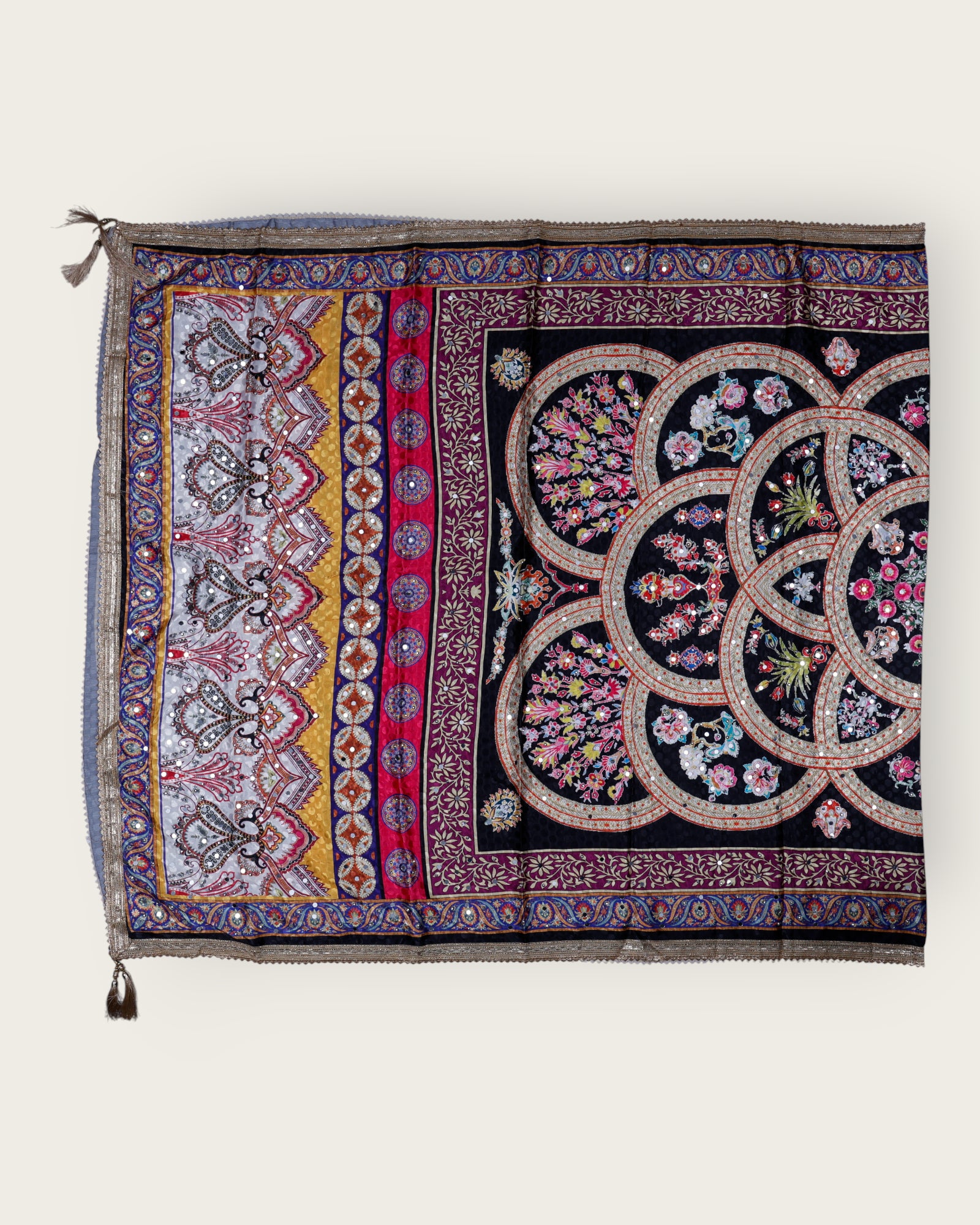 Festive Charm Multicolor Silk Jacquard Dupatta