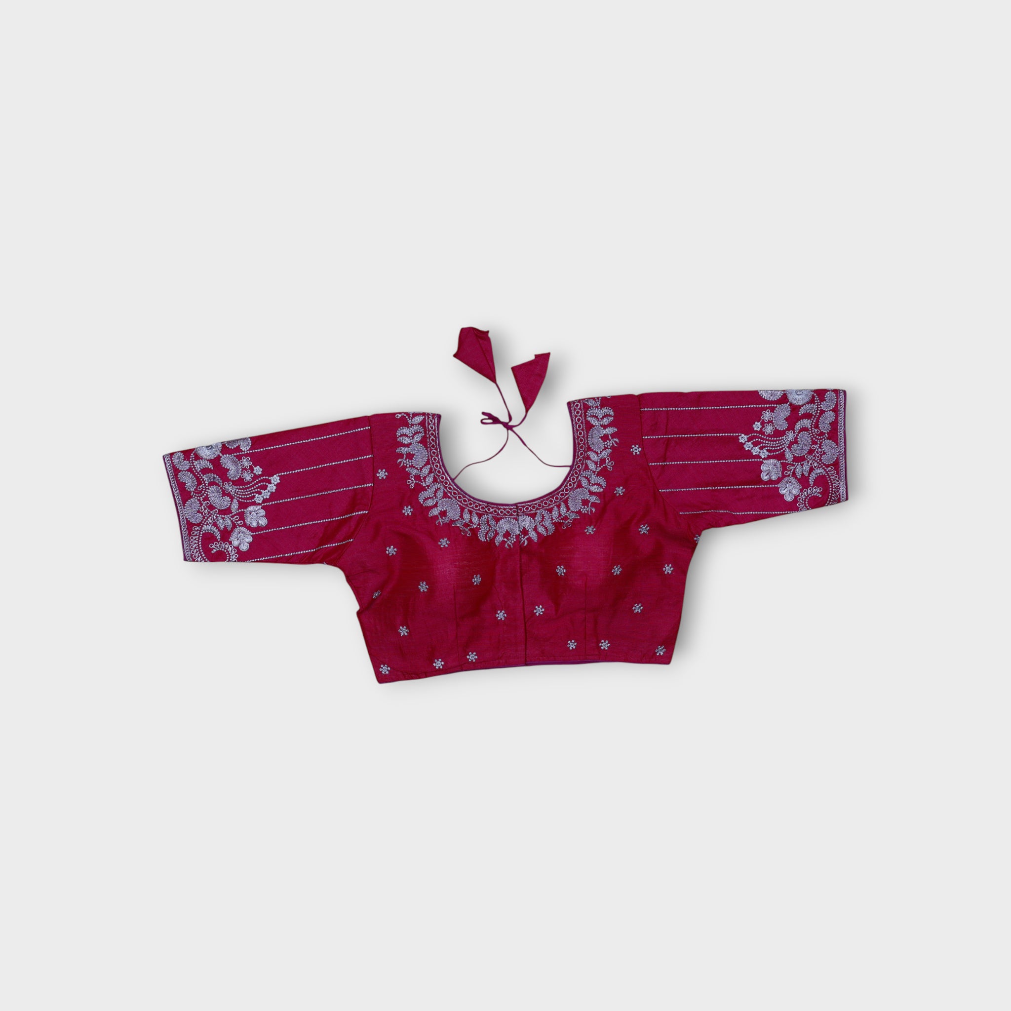 Silk Zari Butta Embroidered Readymade Blouse
