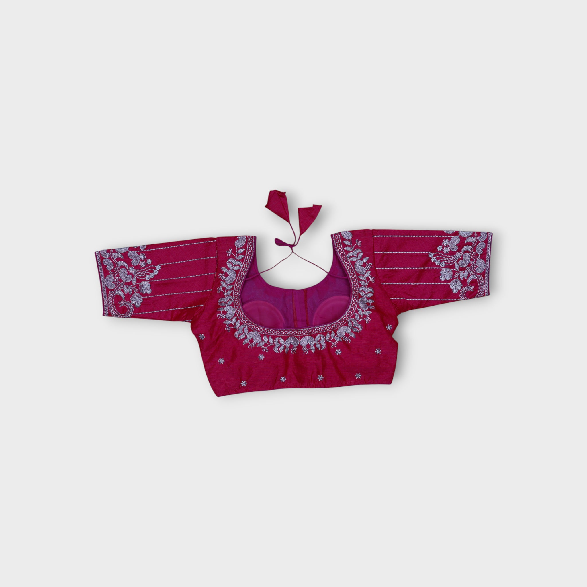 Silk Zari Butta Embroidered Readymade Blouse