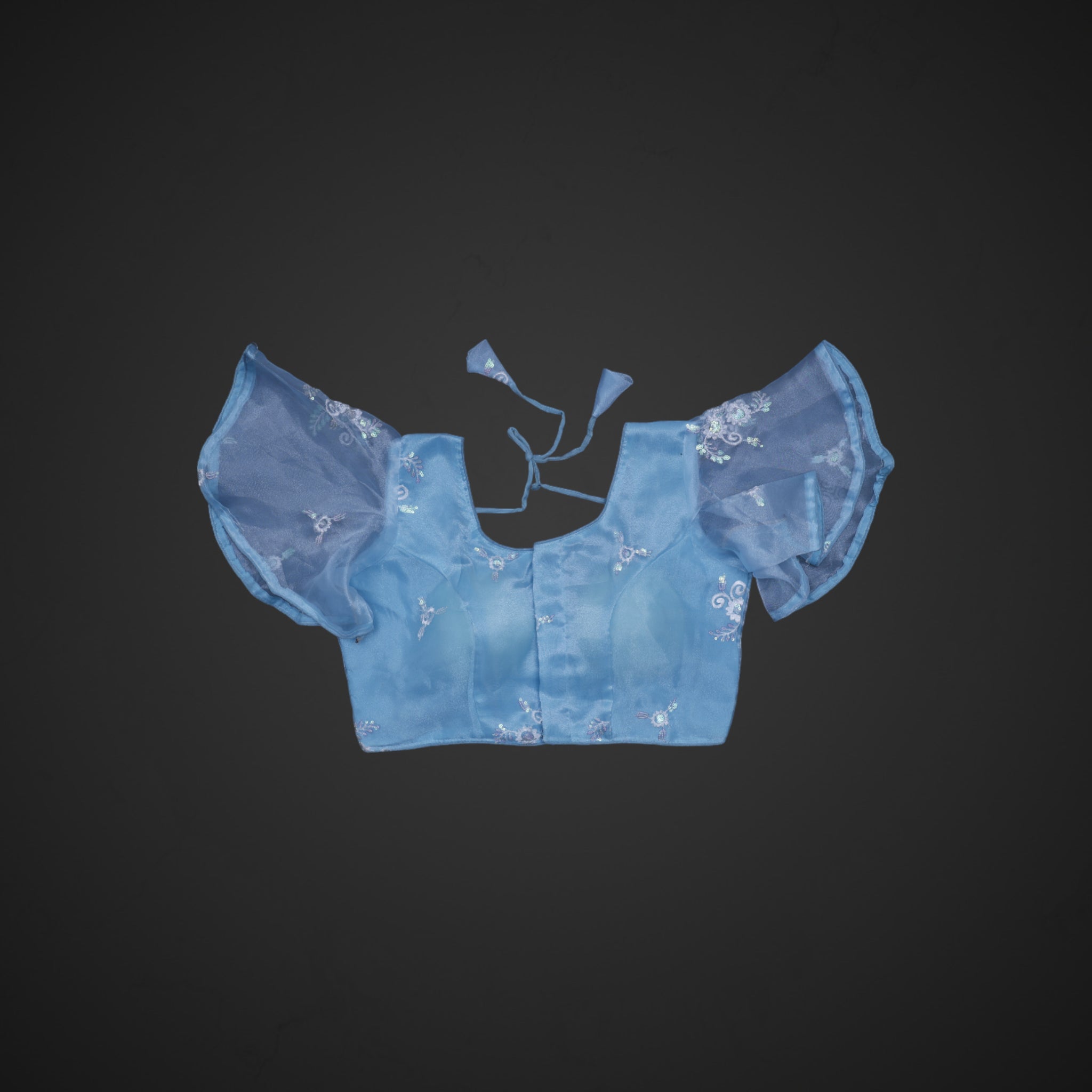 Organza Silk Ruffle Readymade Blouse