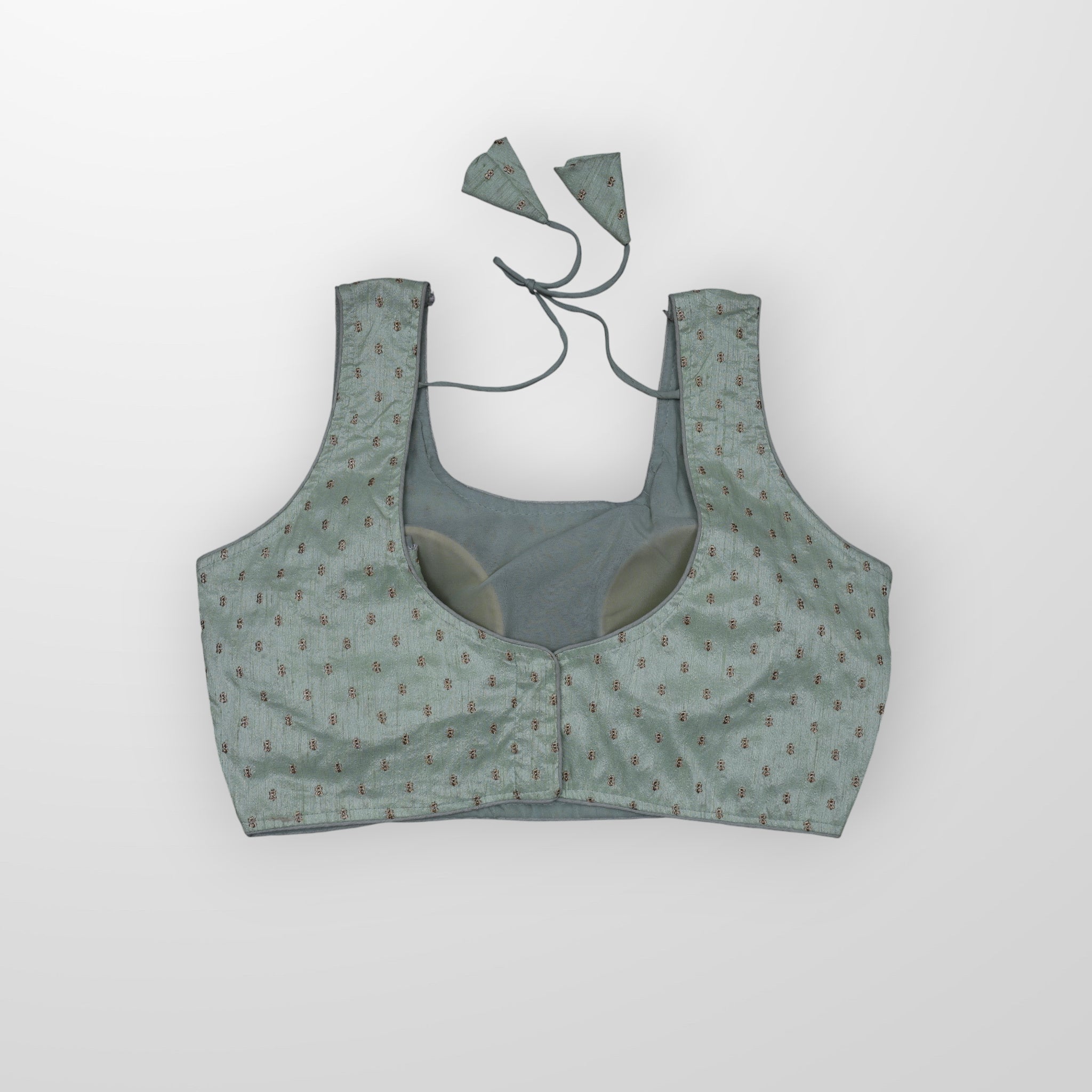 Raw Silk Zari Stone Accented Readymade Blouse