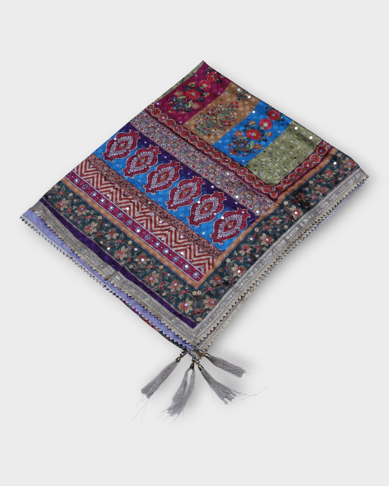 Festive Charm Multicolor Silk Jacquard Dupatta