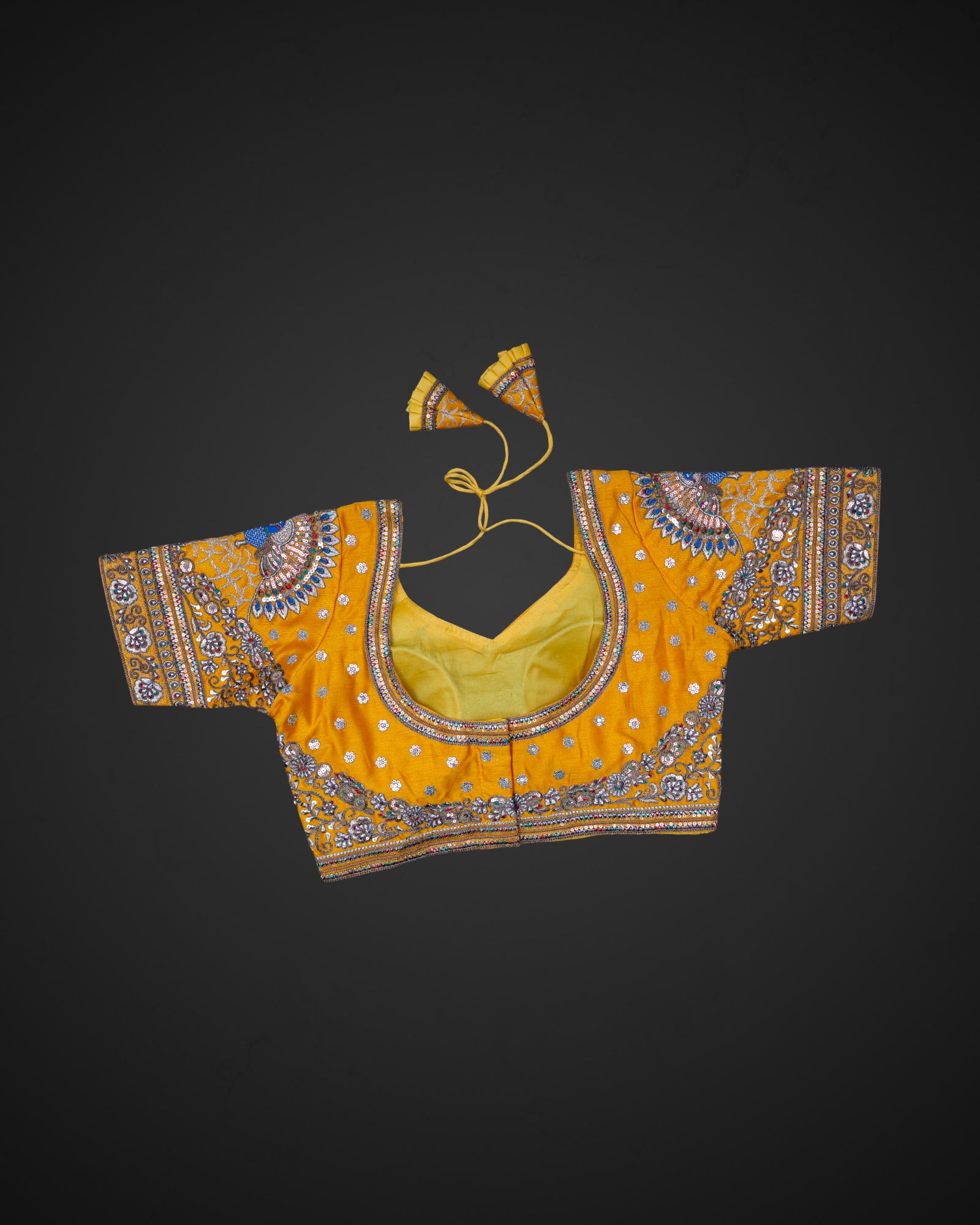 Silk V Neck Readymade Blouse