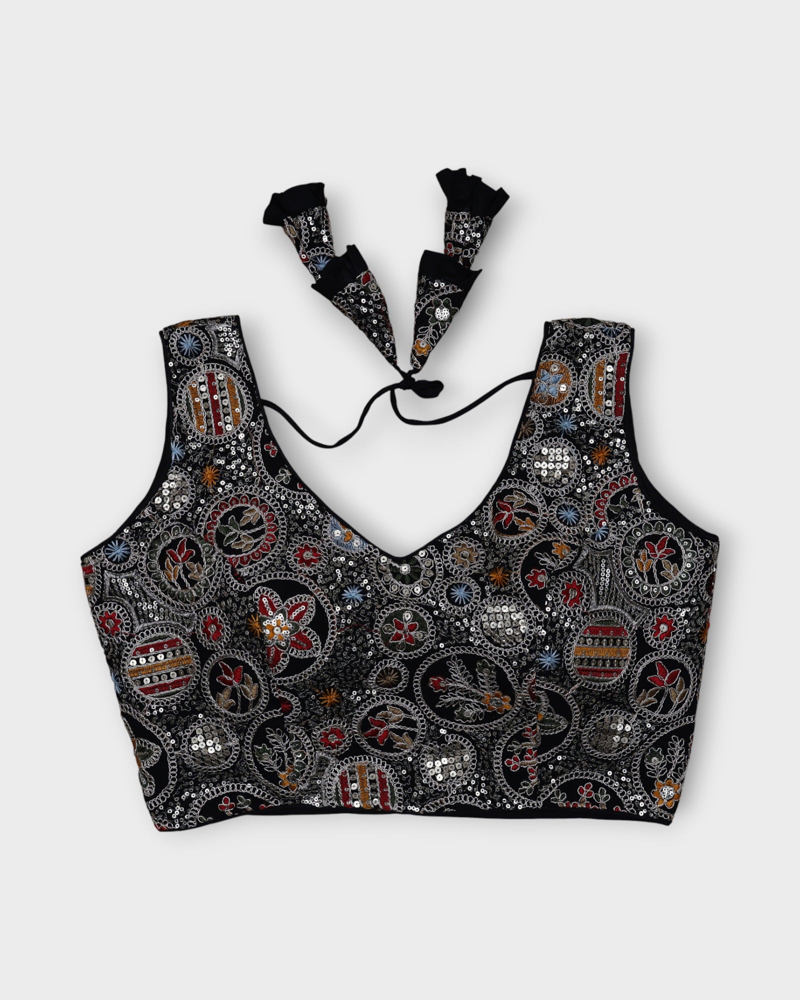 Georgette V Neck Readymade Blouse