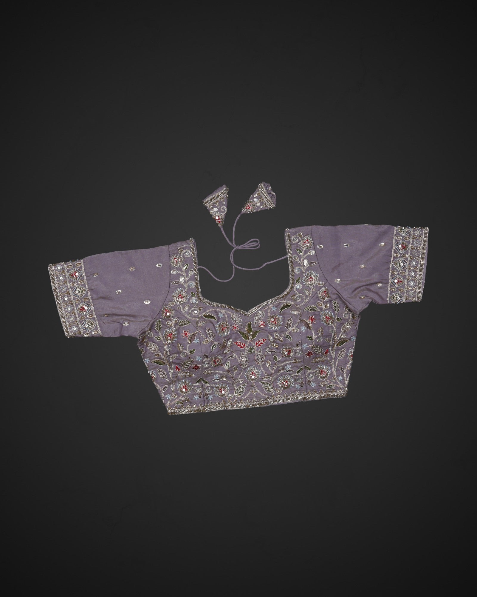 Cosmos Silk Sweetheart Neck Readymade Blouse