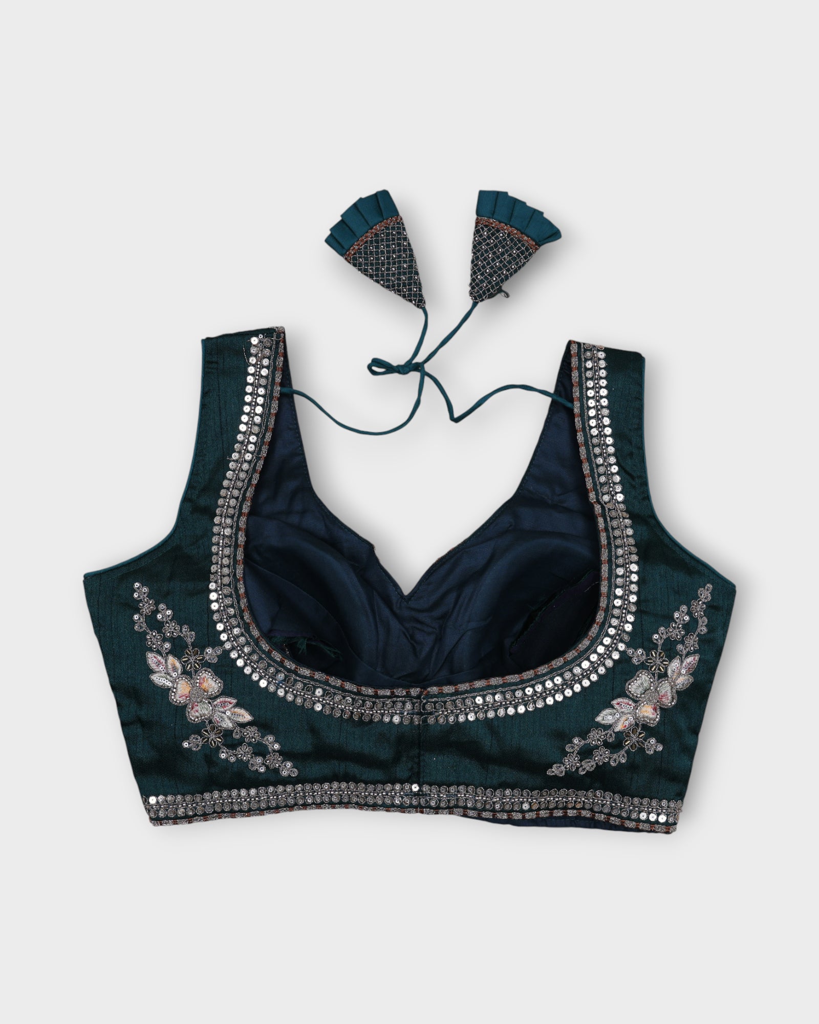Italian Silk Embroidered Readymade Blouse