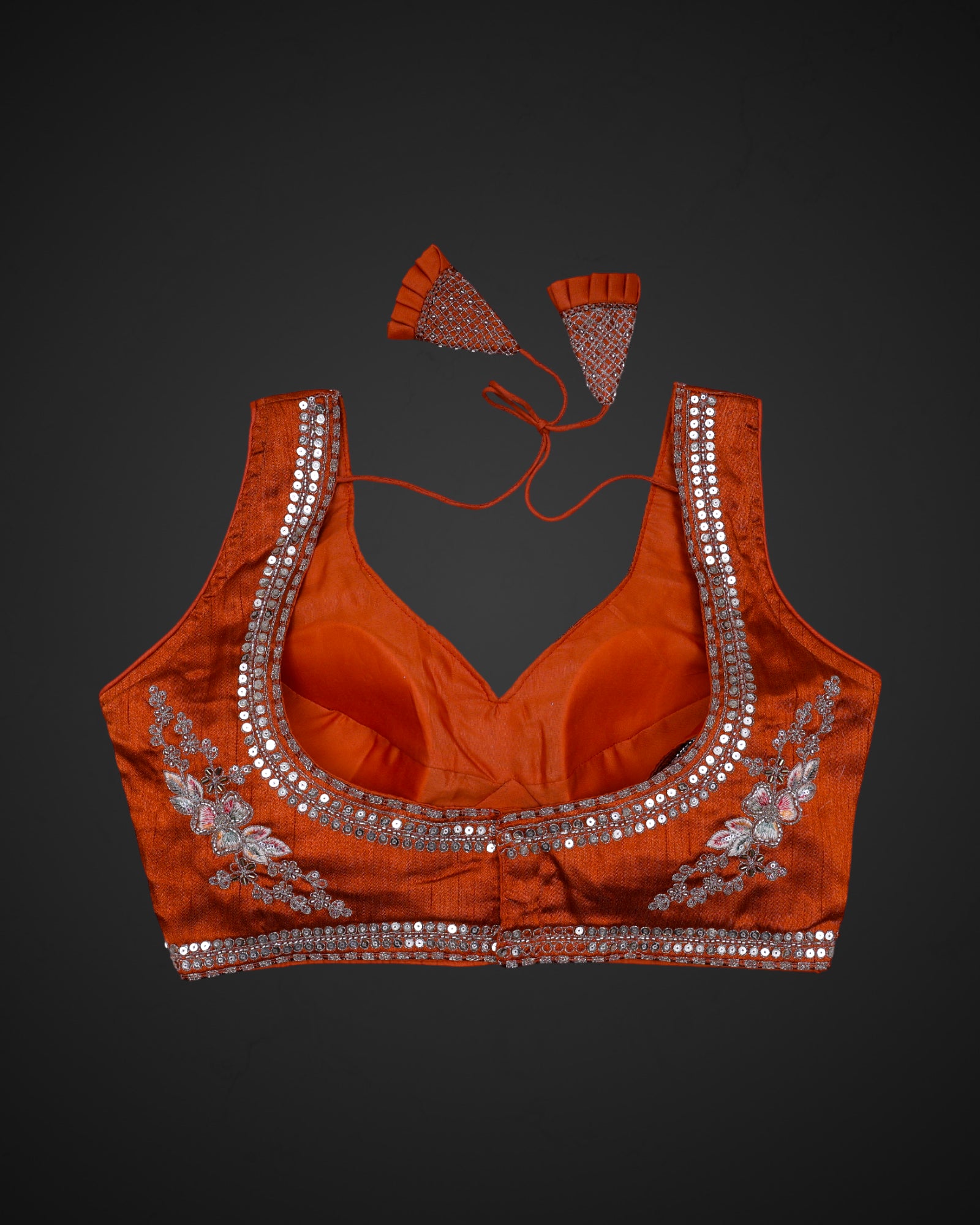 Italian Silk Embroidered Readymade Blouse