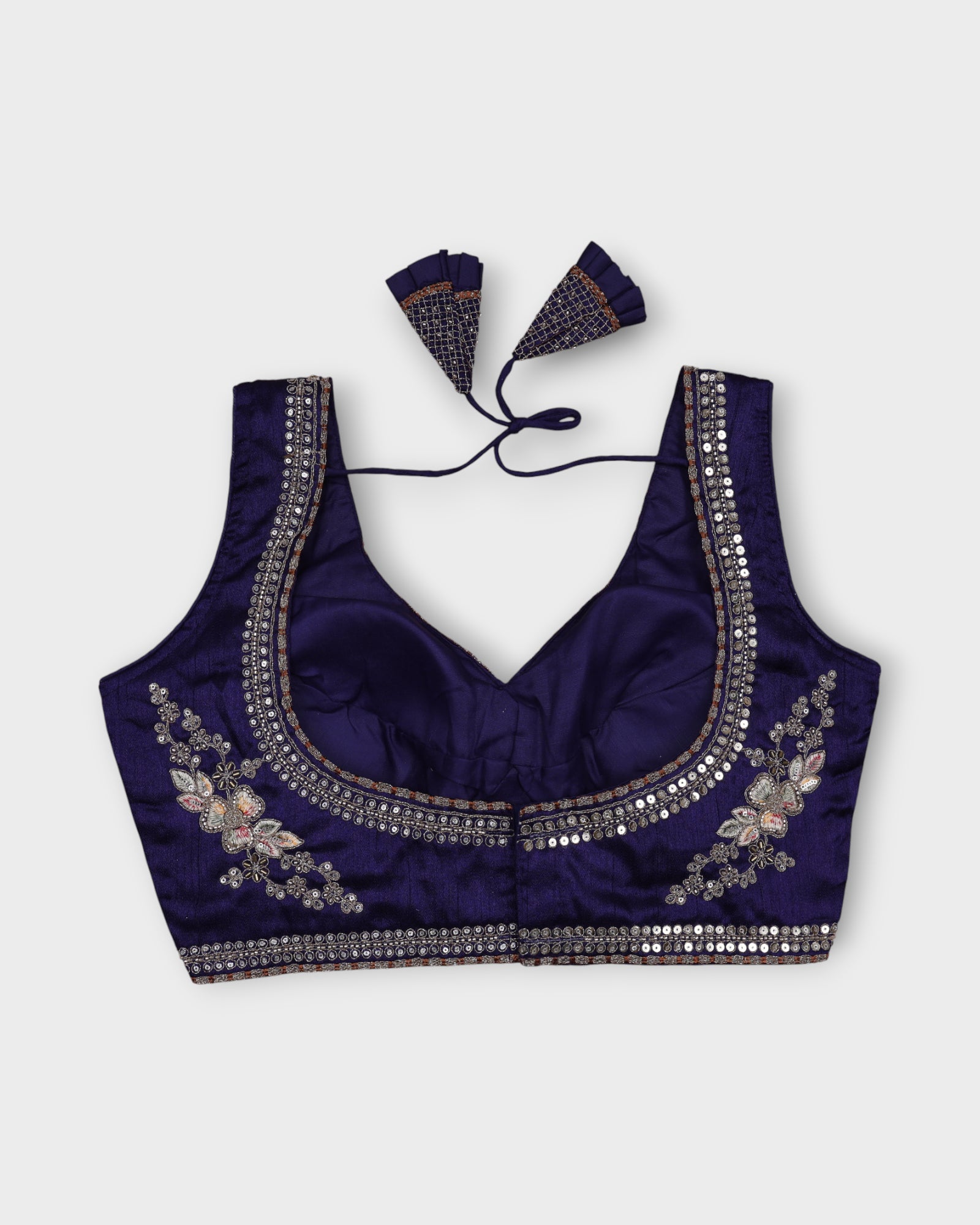 Italian Silk Embroidered Readymade Blouse