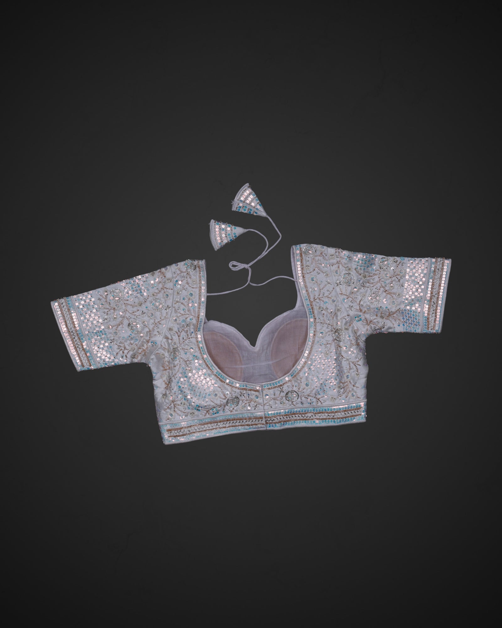 Cosmos Silk Embroidered Readymade Blouse
