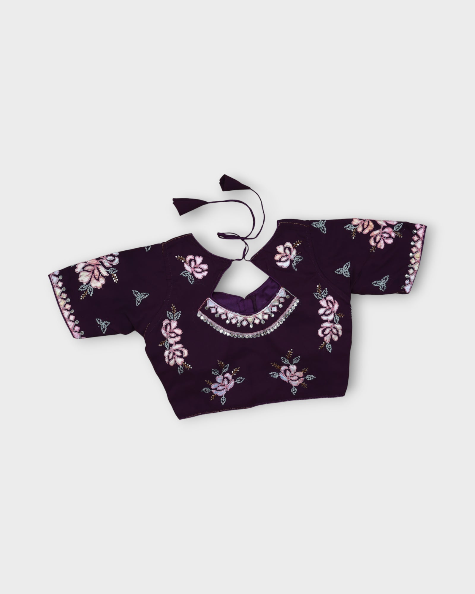 Georgette Cutout Back Readymade Blouse