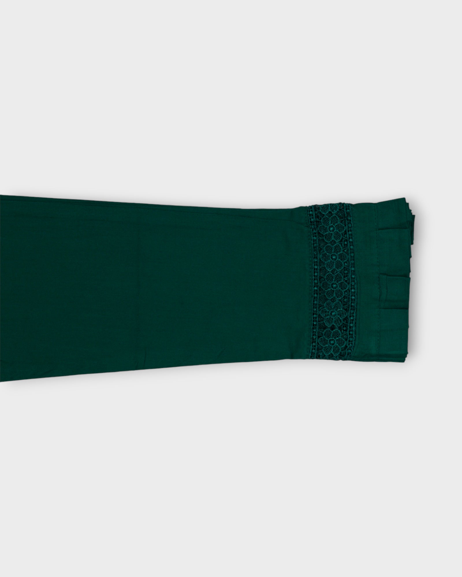 Green Cotton Straight Pants