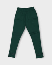 Green Cotton Straight Pants