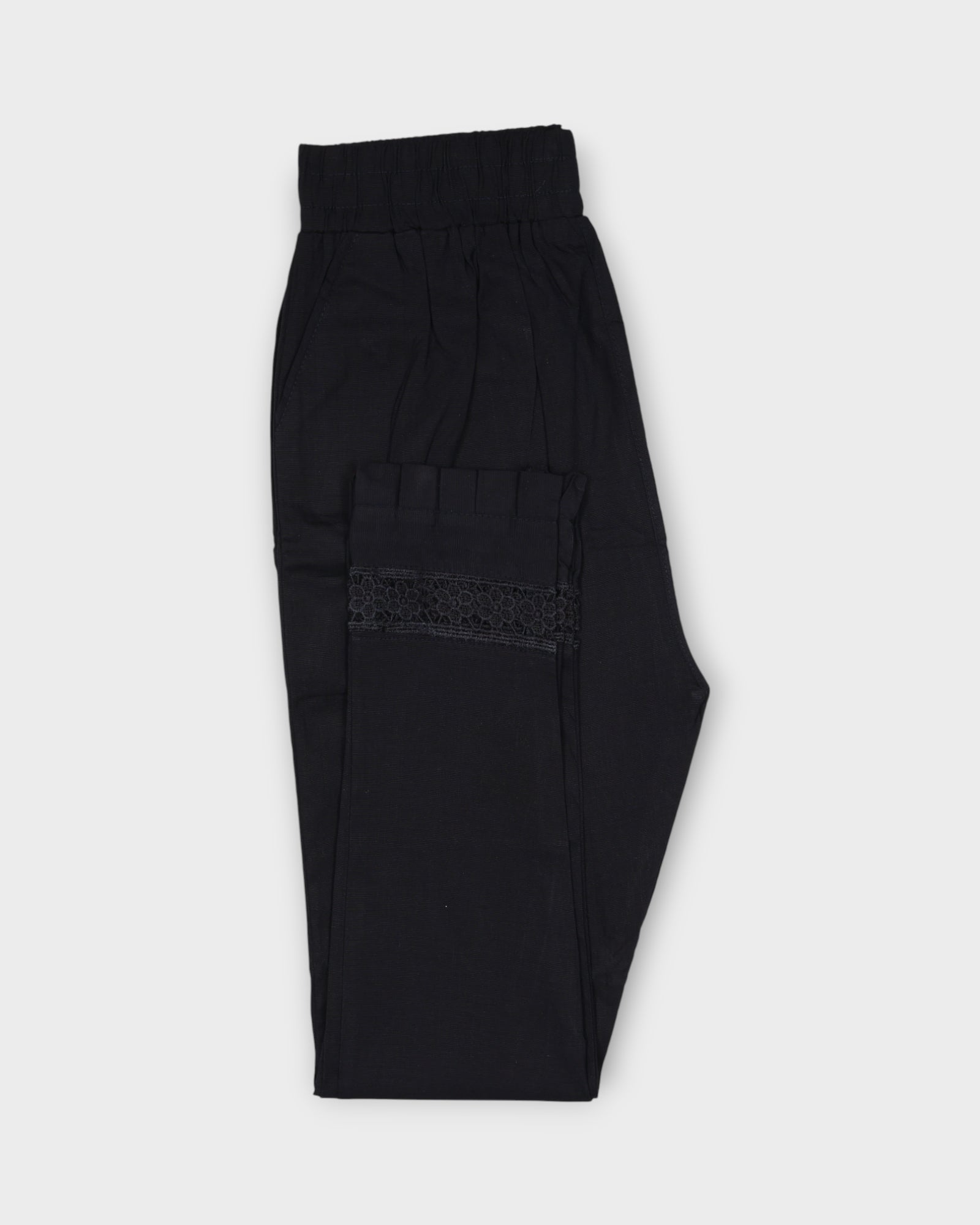 Black Cotton Comfortable Fit Ethnic Pants