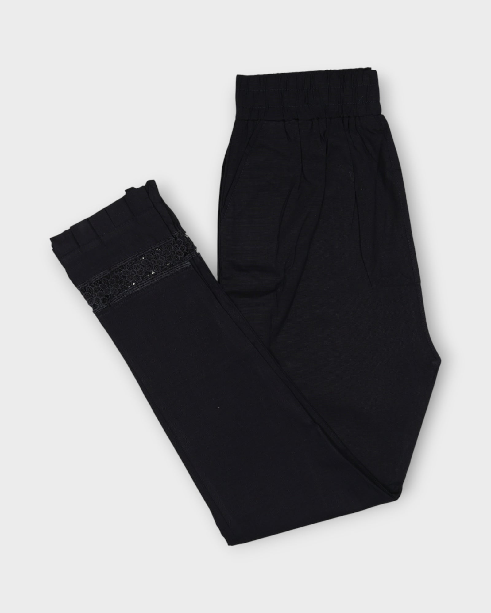 Black Cotton Comfortable Fit Ethnic Pants