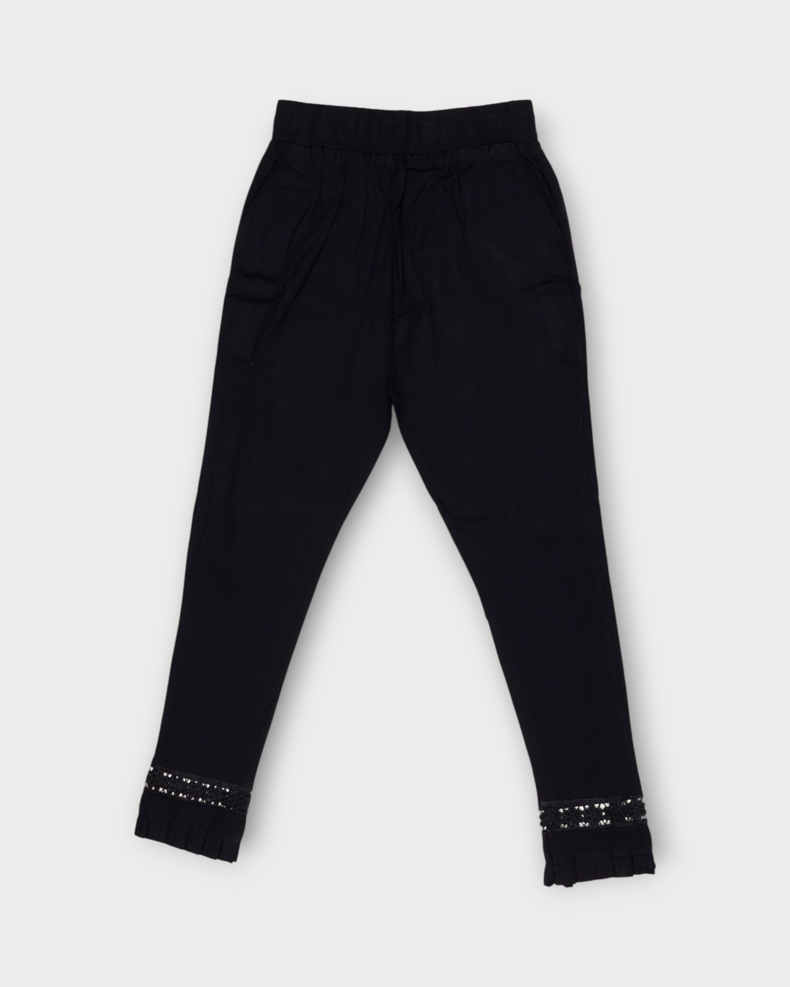 Black Cotton Comfortable Fit Ethnic Pants